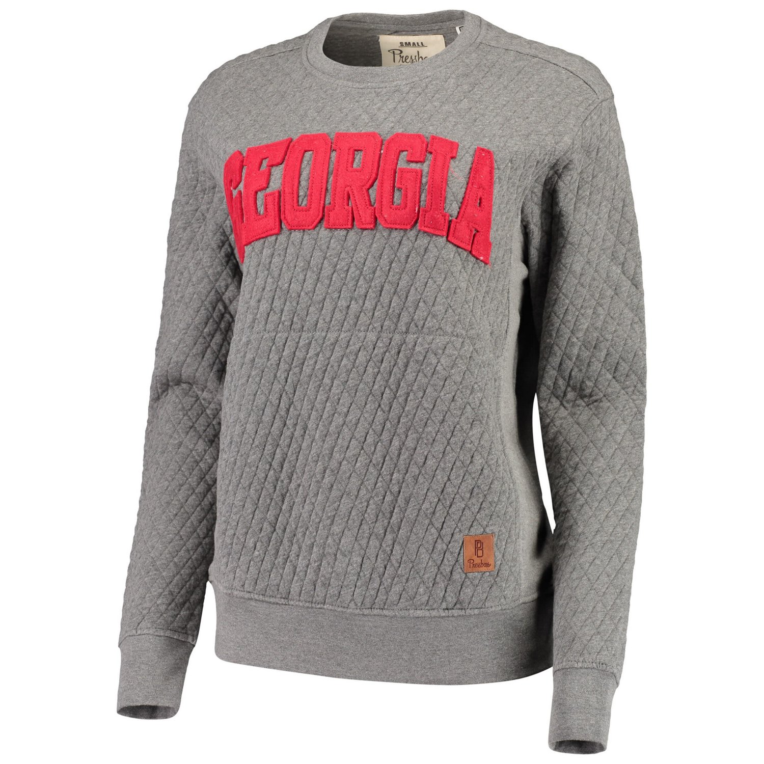 Pressbox Heather Charcoal Georgia Bulldogs Moose Quilted Pullover Sweatshirt                                                     - view number 2