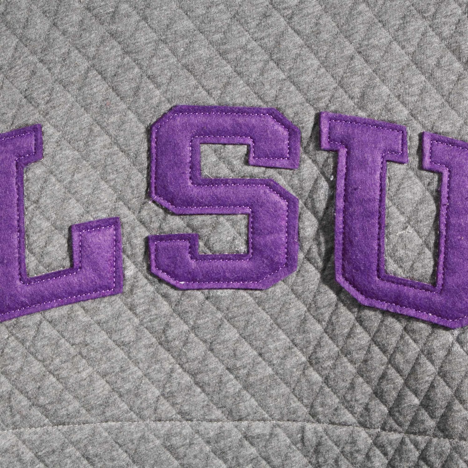 Pressbox Heather Charcoal LSU Tigers Moose Quilted Pullover Sweatshirt - view number 4