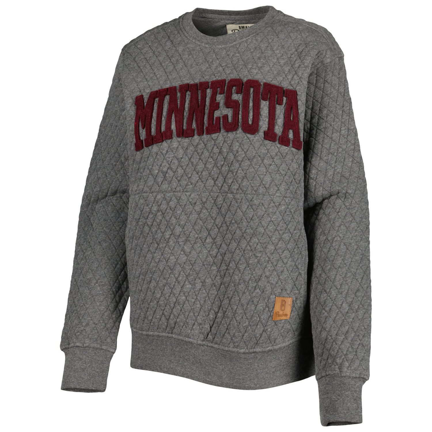Pressbox Heather Charcoal Minnesota Golden Gophers Moose Quilted Pullover Sweatshirt - view number 2