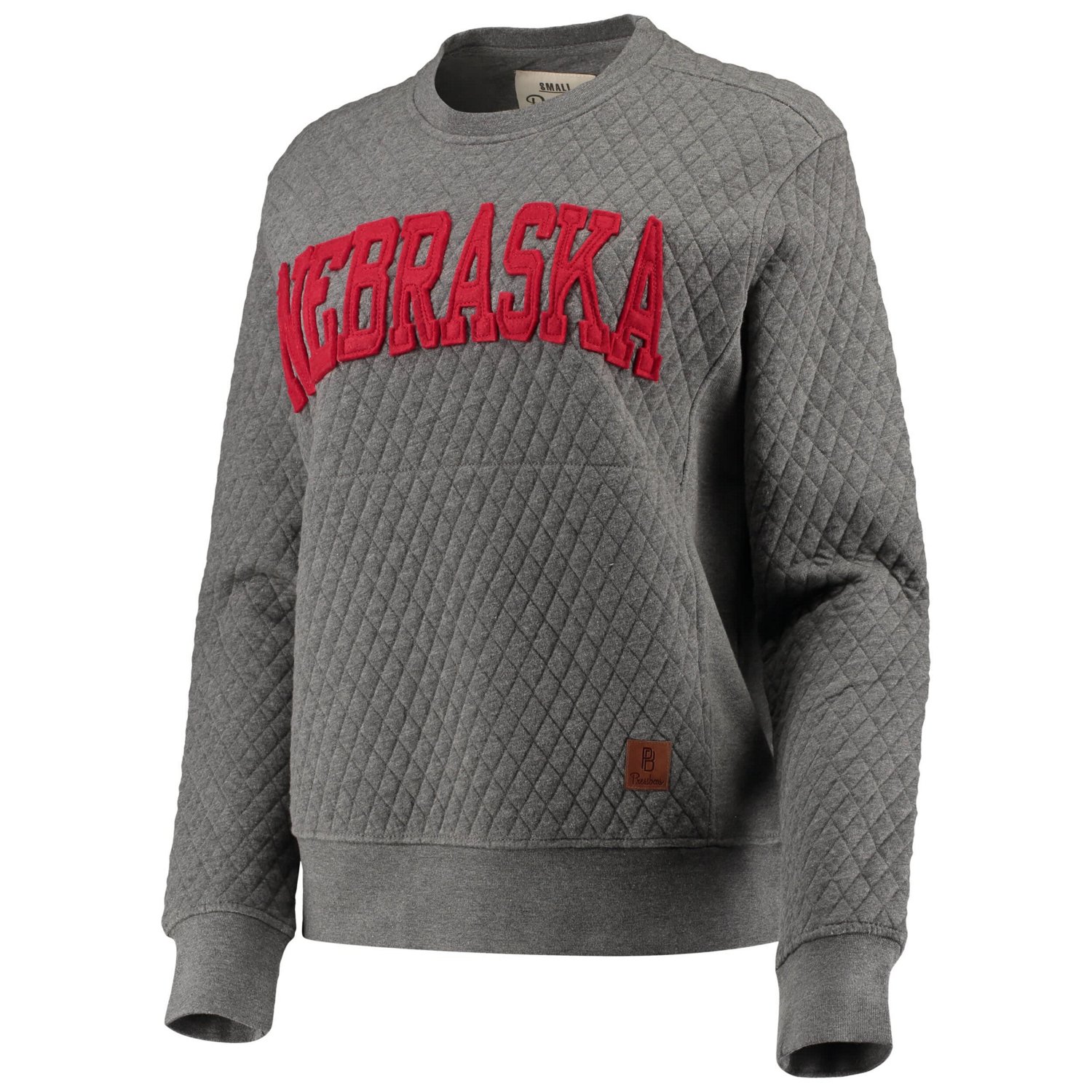 Pressbox Heather Charcoal Nebraska Huskers Moose Quilted Pullover Sweatshirt - view number 2