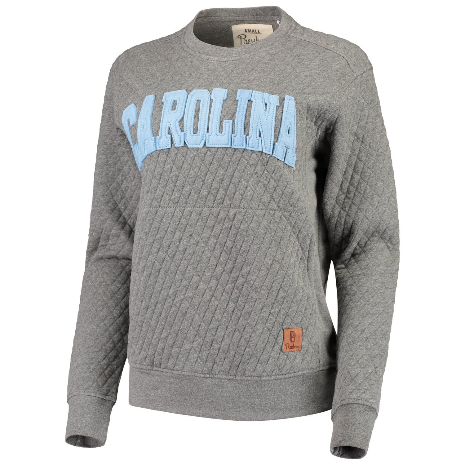 Pressbox Heather Charcoal North Carolina Tar Heels Moose Quilted Pullover Sweatshirt