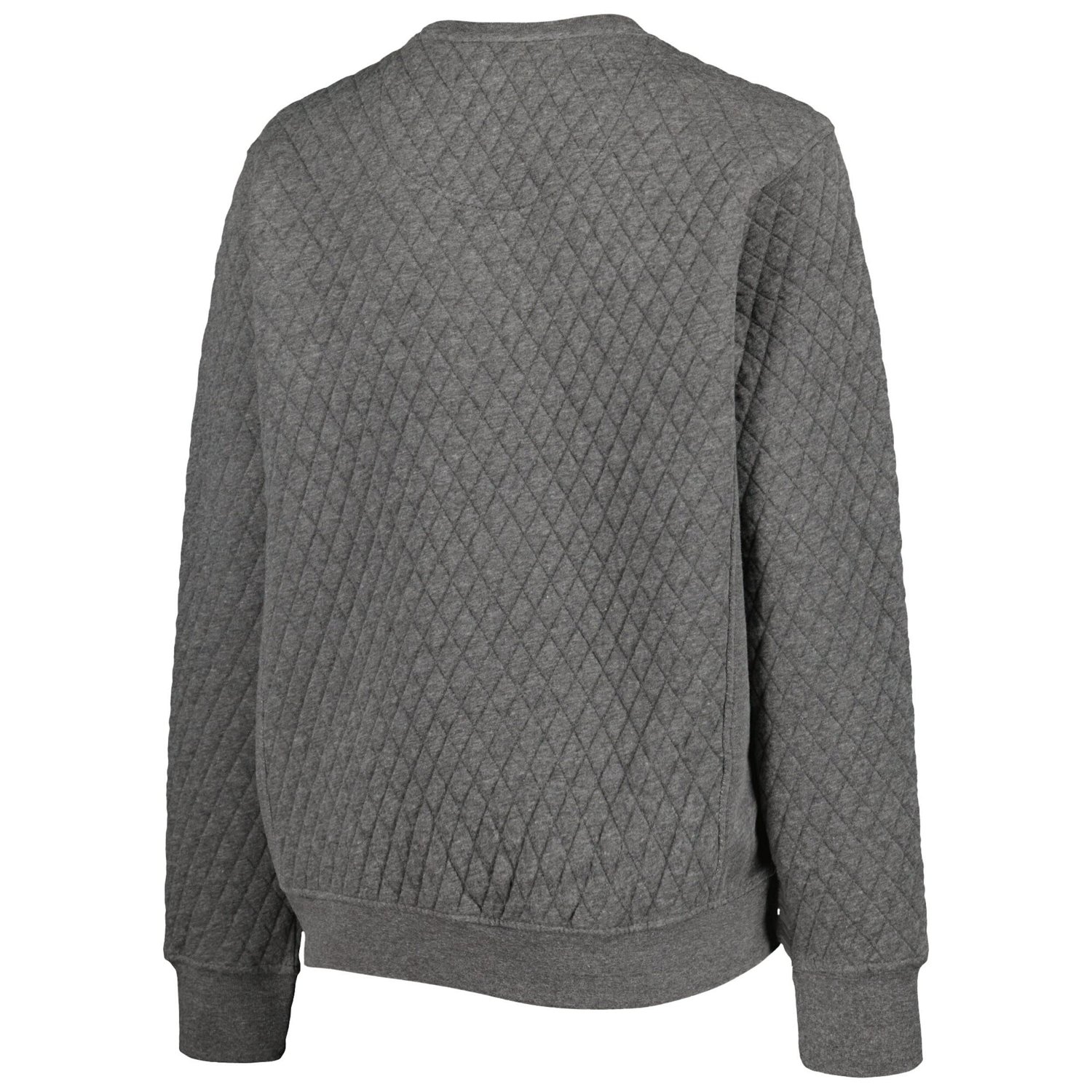 Pressbox Heather Charcoal Oklahoma State Cowboys Moose Quilted Pullover Sweatshirt                                               - view number 3