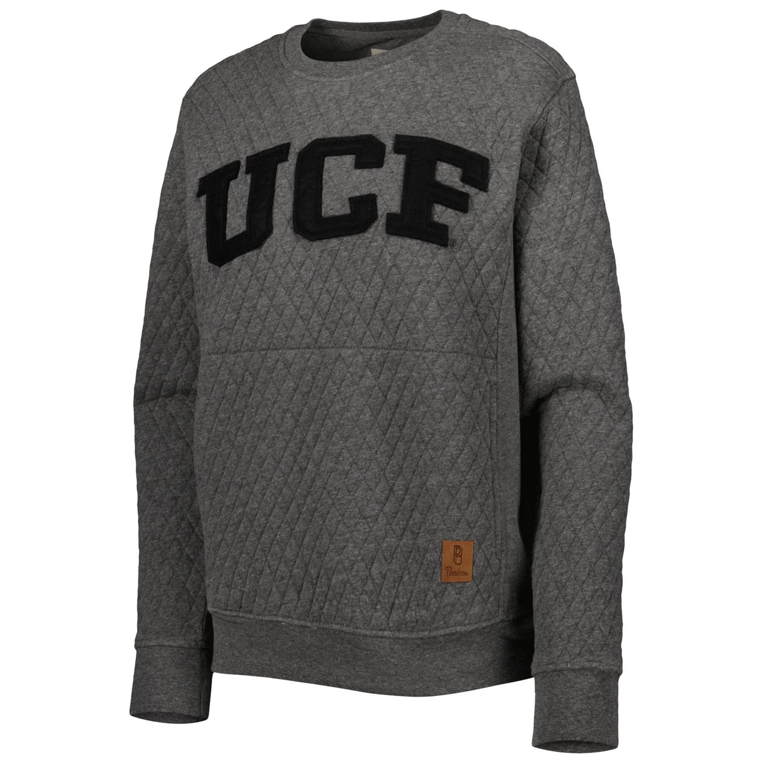 Pressbox Heather Charcoal UCF Knights Moose Quilted Pullover Sweatshirt - view number 2