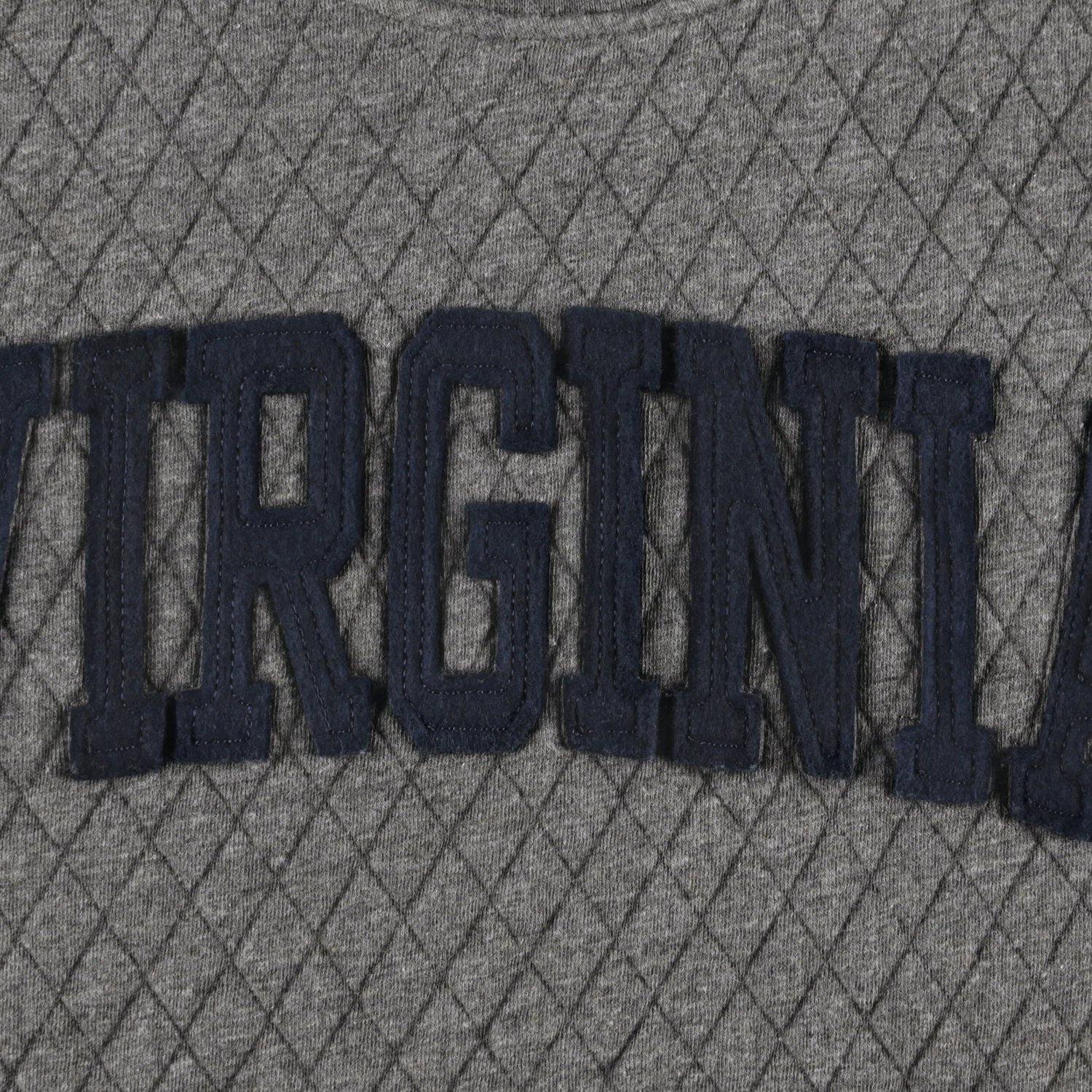 Pressbox Heather Charcoal Virginia Cavaliers Moose Quilted Pullover Sweatshirt