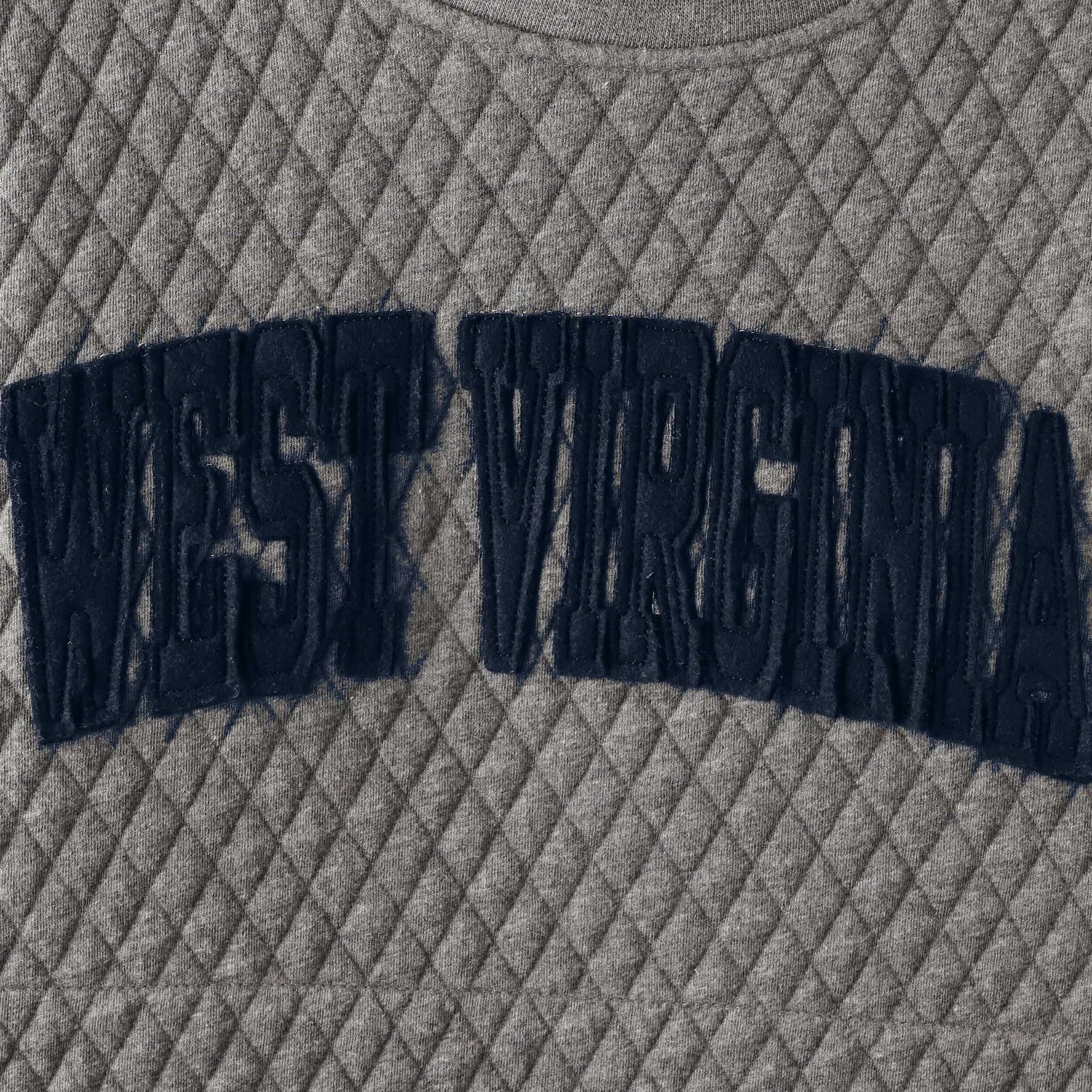 Pressbox Heather Charcoal West Virginia Mountaineers Moose Quilted Pullover Sweatshirt