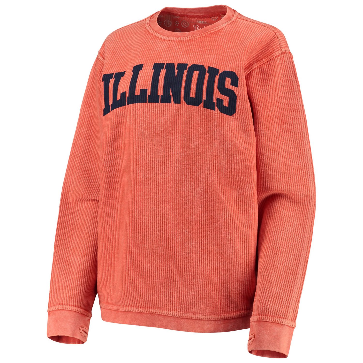 Pressbox Illinois Fighting Illini Comfy Cord Vintage Wash Basic Arch Pullover Sweatshirt                                         - view number 2