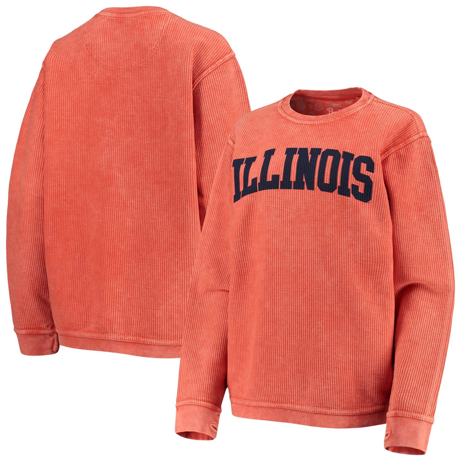Pressbox Illinois Fighting Illini Comfy Cord Vintage Wash Basic Arch Pullover Sweatshirt                                         - view number 1