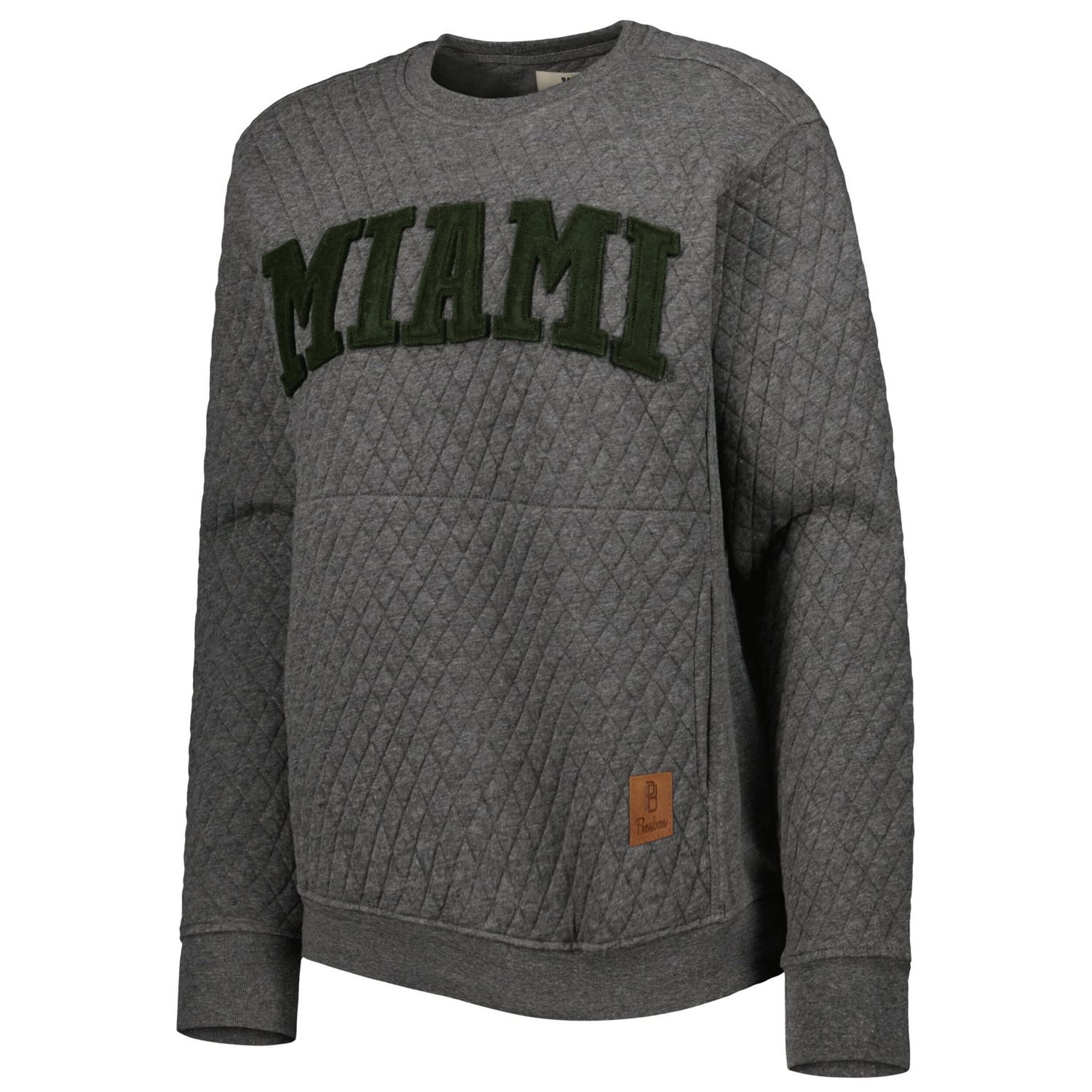 Pressbox Miami Hurricanes Moose Quilted Pullover Sweatshirt - view number 2