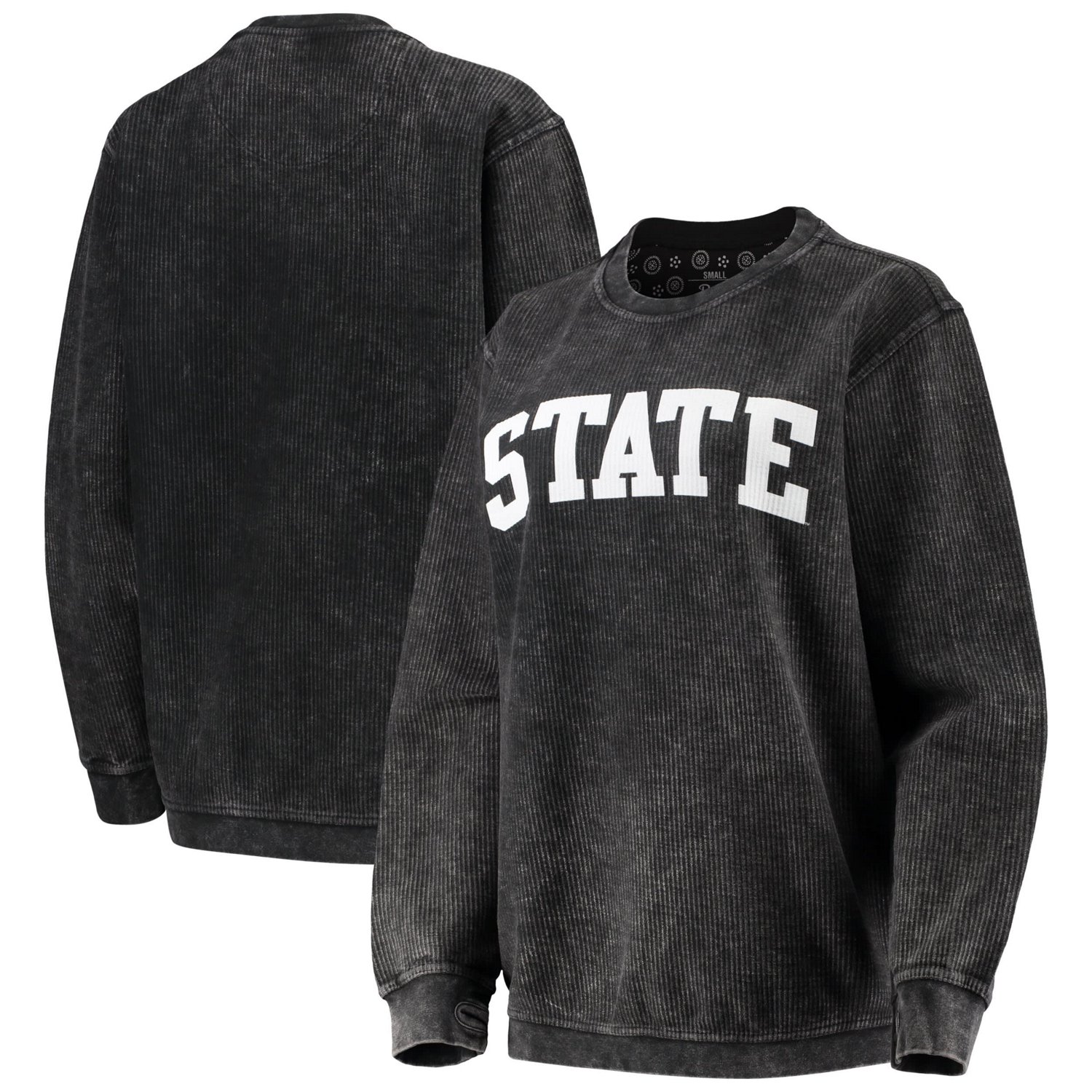 Pressbox Michigan State Spartans Comfy Cord Vintage Wash Basic Arch Pullover Sweatshirt                                          - view number 1