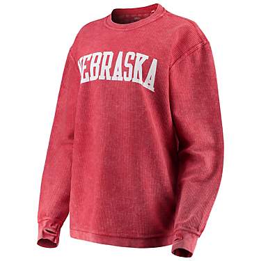 Pressbox Nebraska Huskers Comfy Cord Vintage Wash Basic Arch Pullover Sweatshirt                                                