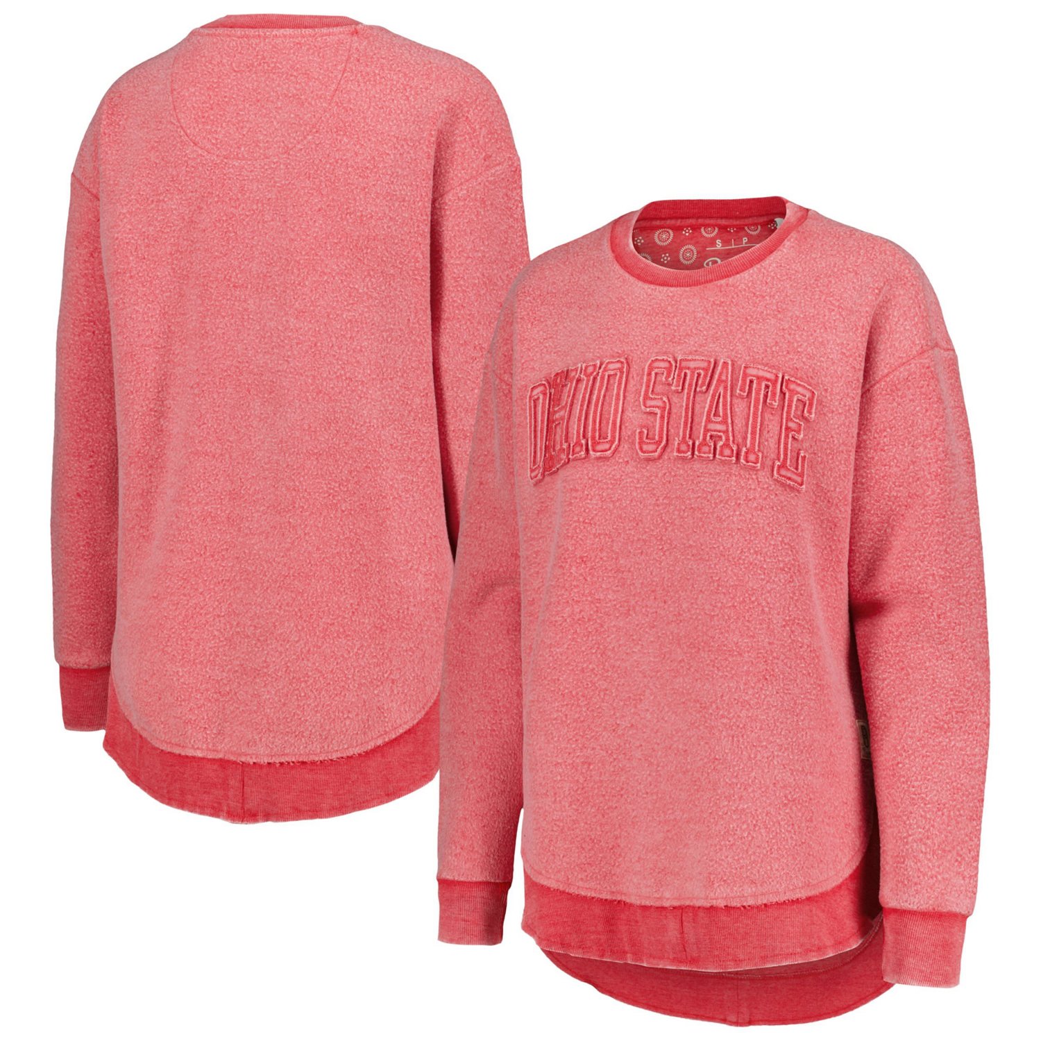 Pressbox Ohio State Buckeyes Ponchoville Pullover Sweatshirt