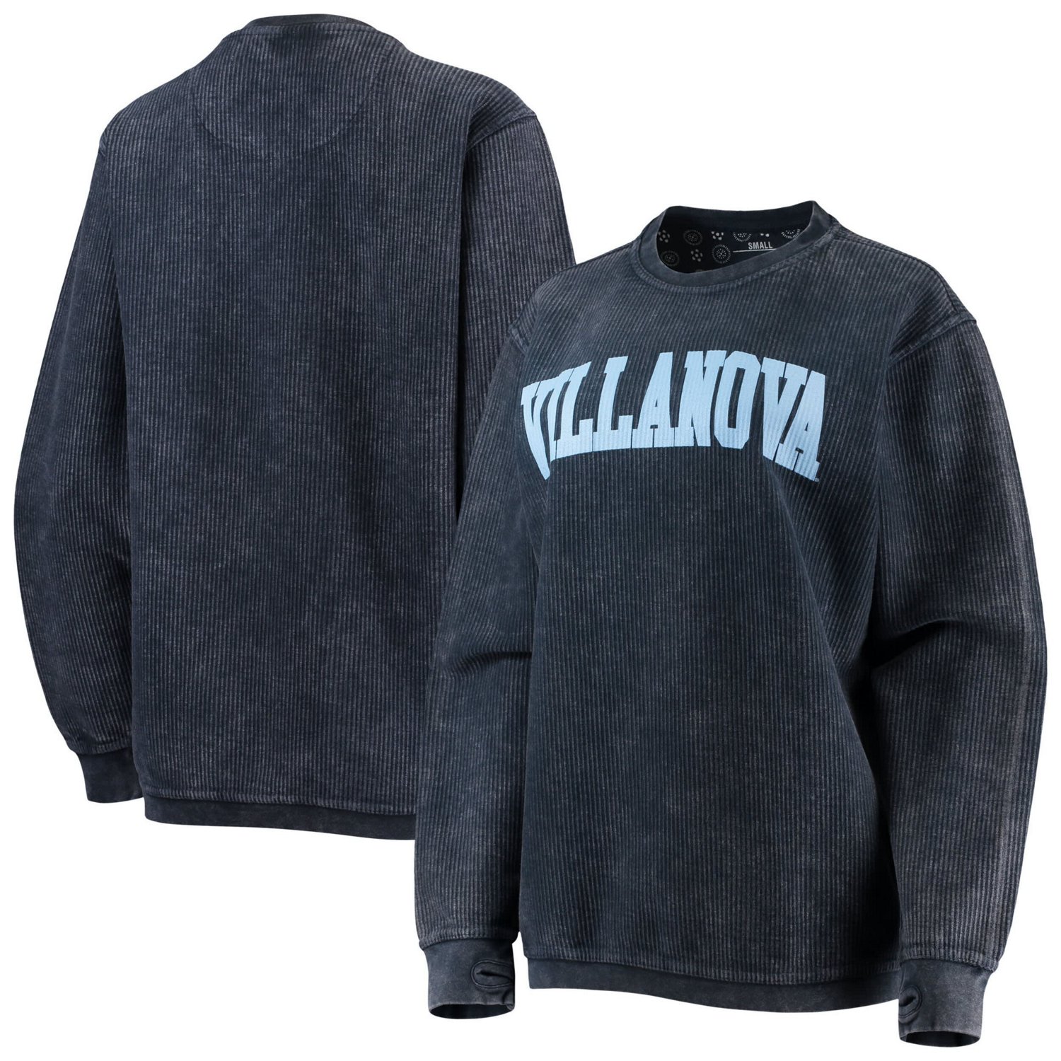 Pressbox Villanova Wildcats Comfy Cord Vintage Wash Basic Arch Pullover Sweatshirt