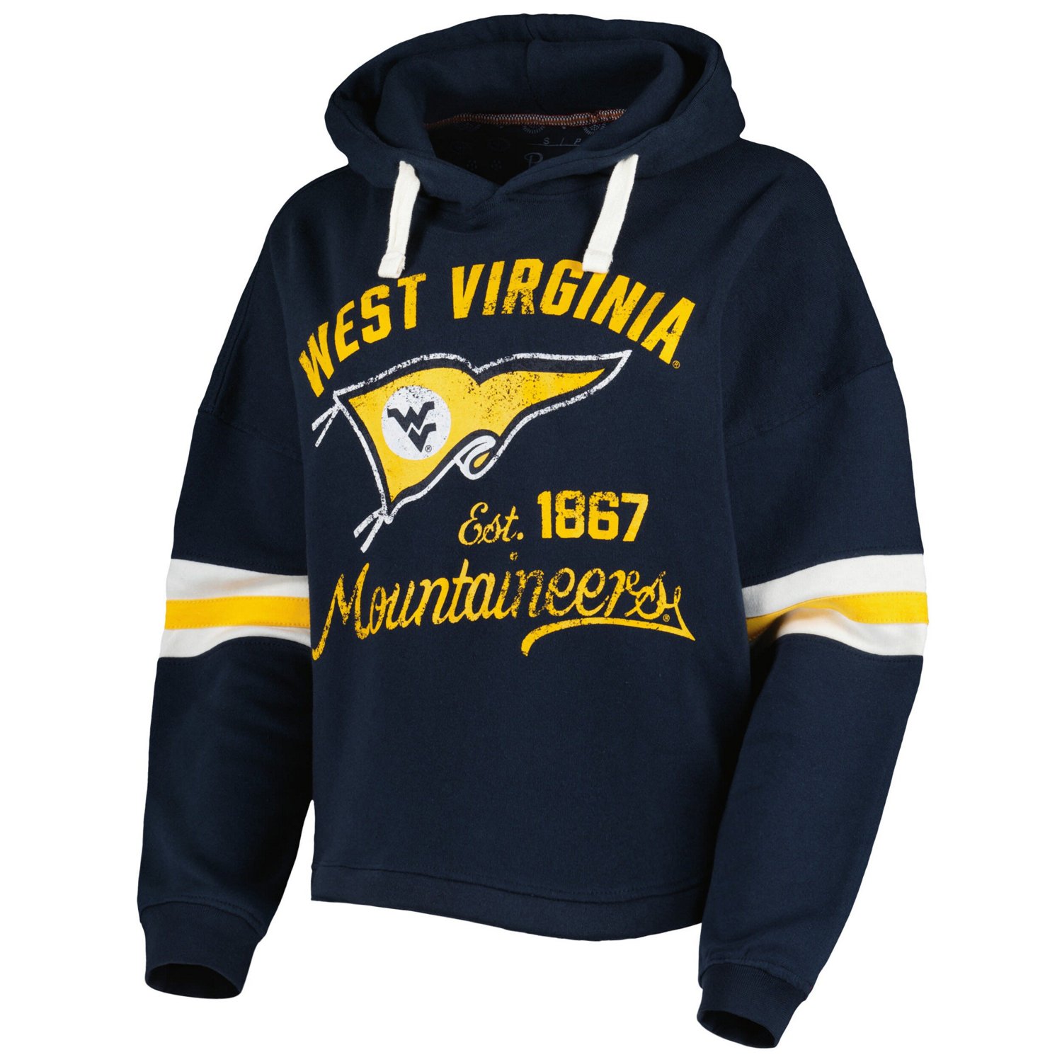 Pressbox West Virginia Mountaineers Super Pennant Pullover Hoodie - view number 2