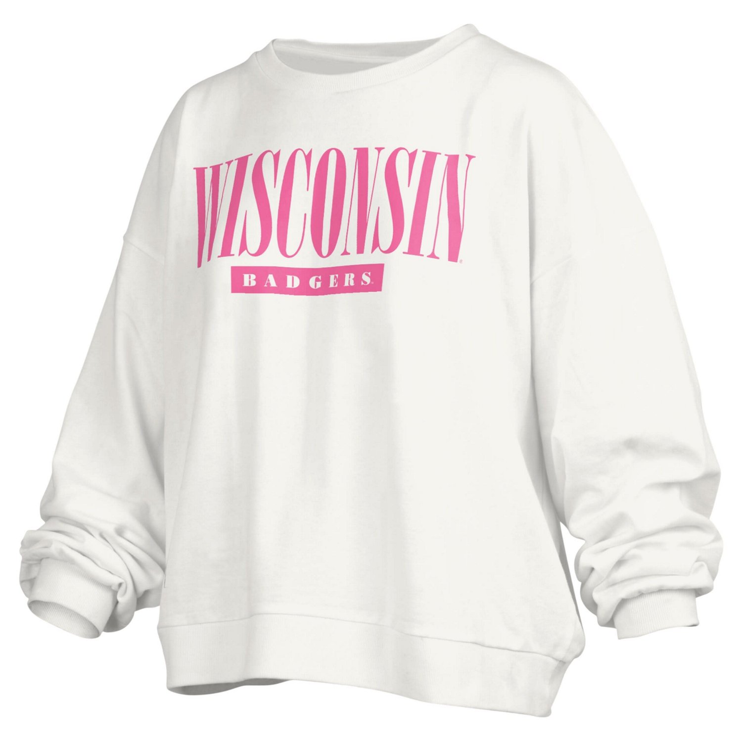 Pressbox Wisconsin Badgers Sutton Janise Waist Length Oversized Pullover Sweatshirt                                              - view number 1