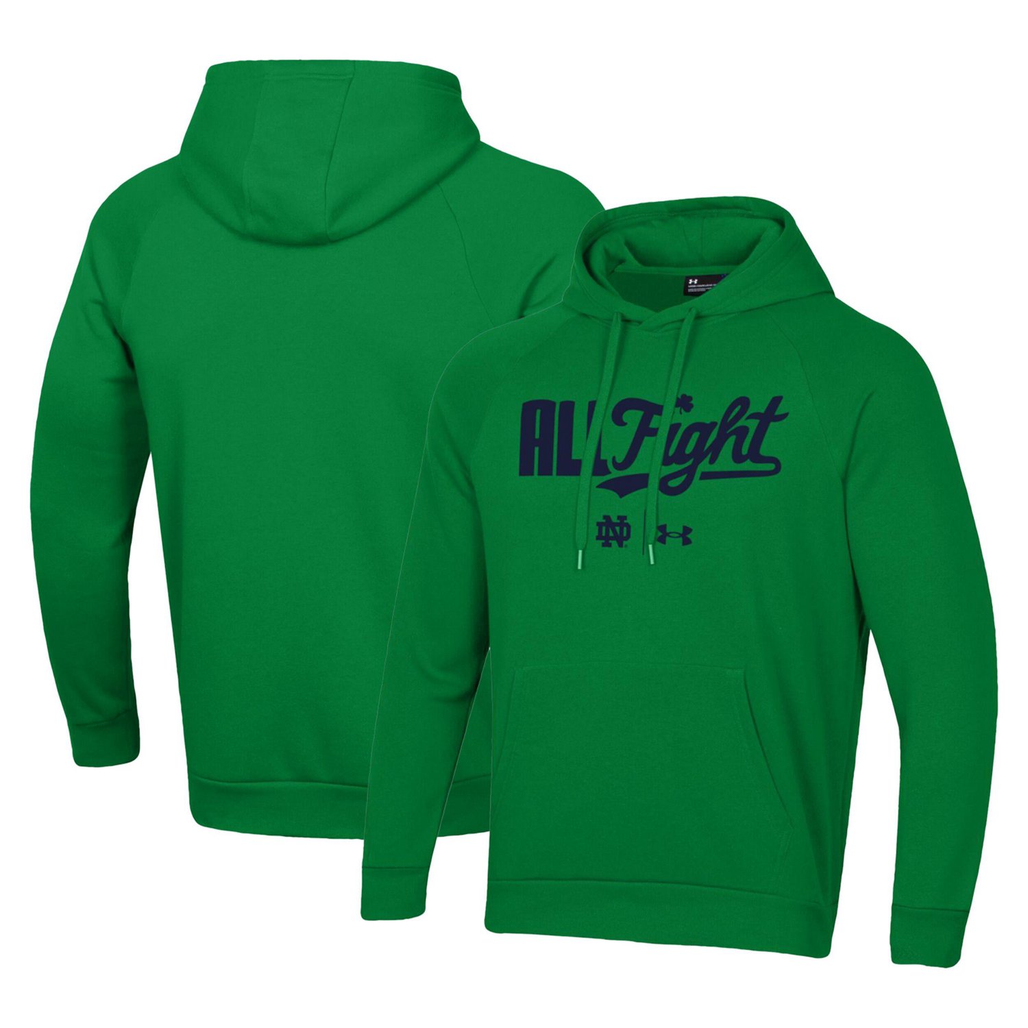 Under Armour Notre Dame Fighting Irish All Fight Raglan Pullover Hoodie                                                          - view number 1