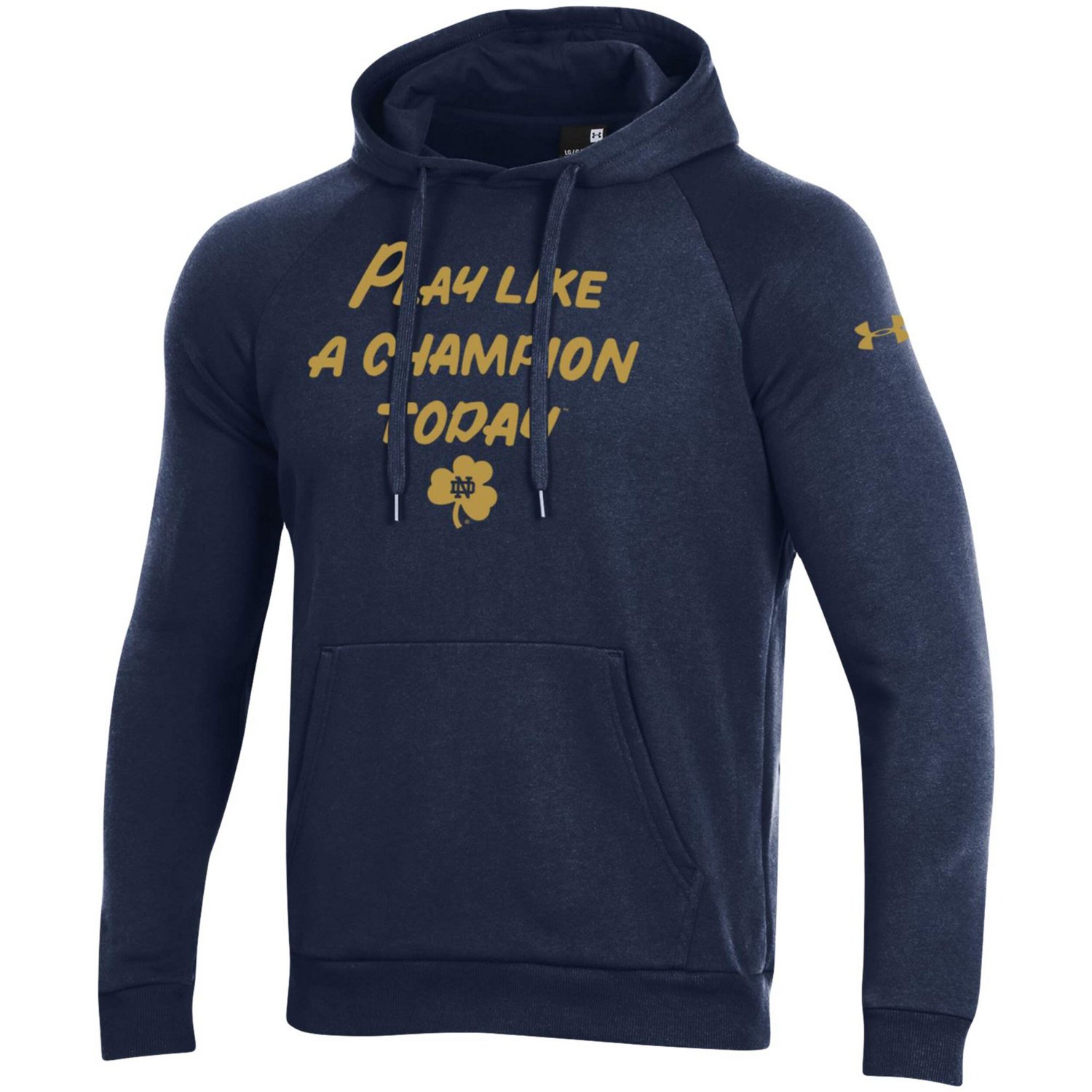 Under Armour Notre Dame Fighting Irish Play Like A Champion Today All Day Raglan Fleece Hoodie                                   - view number 2