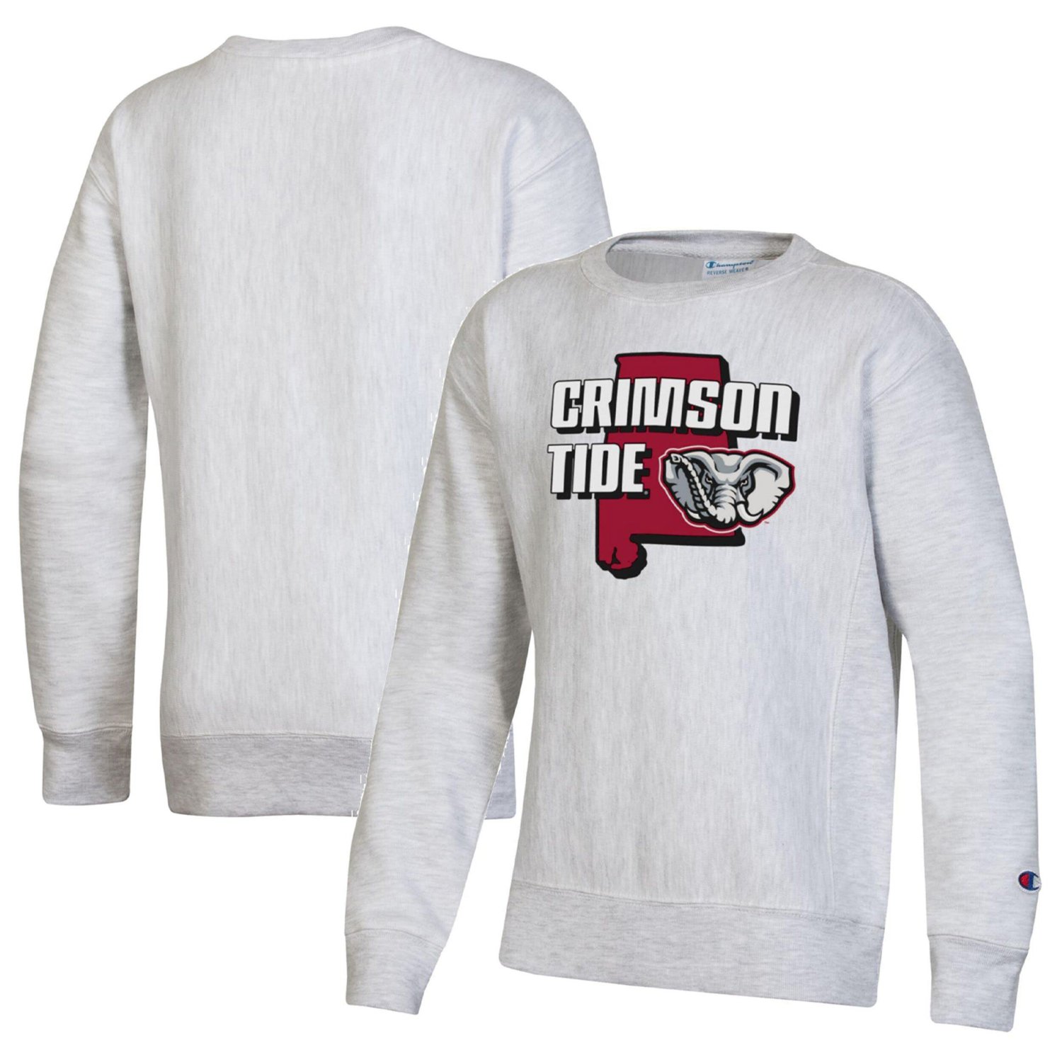 Youth Champion Alabama Crimson Tide Reverse Weave Pullover Sweatshirt