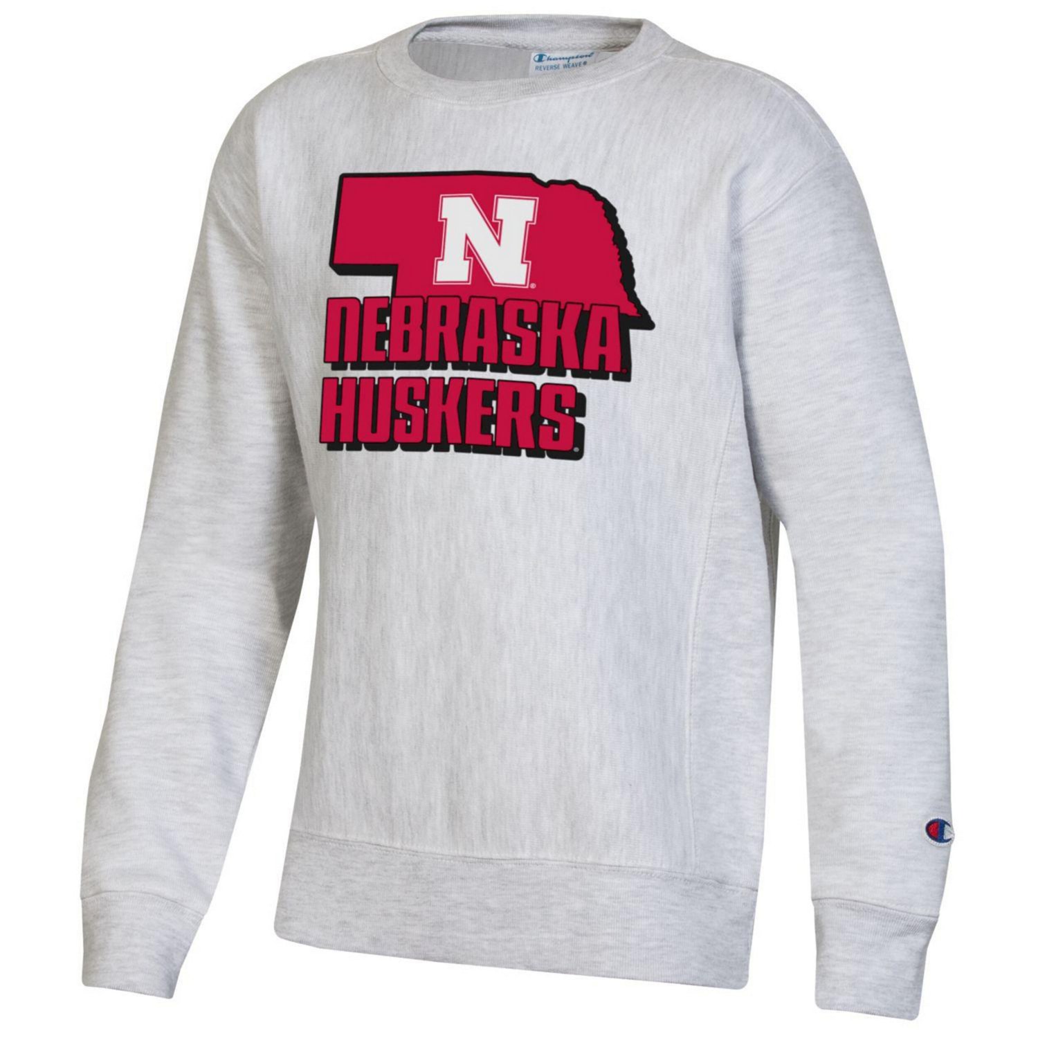 Youth Champion Nebraska Huskers Reverse Weave Pullover Sweatshirt                                                                - view number 2