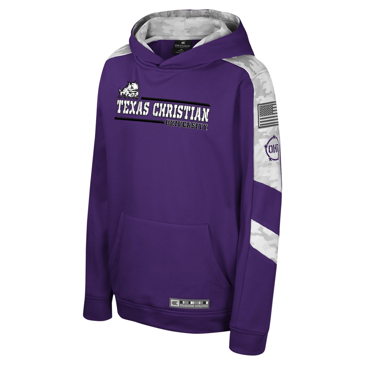 Youth Colosseum TCU Horned Frogs OHT Military Appreciation Cyclone Digital Camo Pullover Hoodie                                  - view number 2
