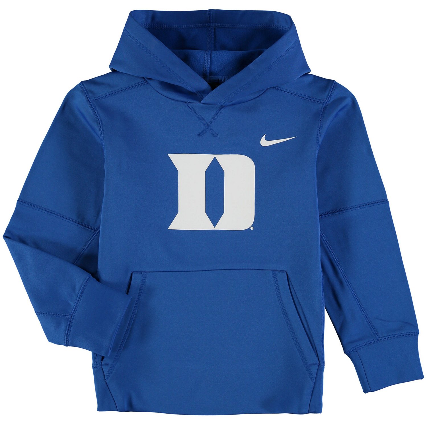 Youth Nike Duke Blue Devils Logo KO Pullover Performance Hoodie