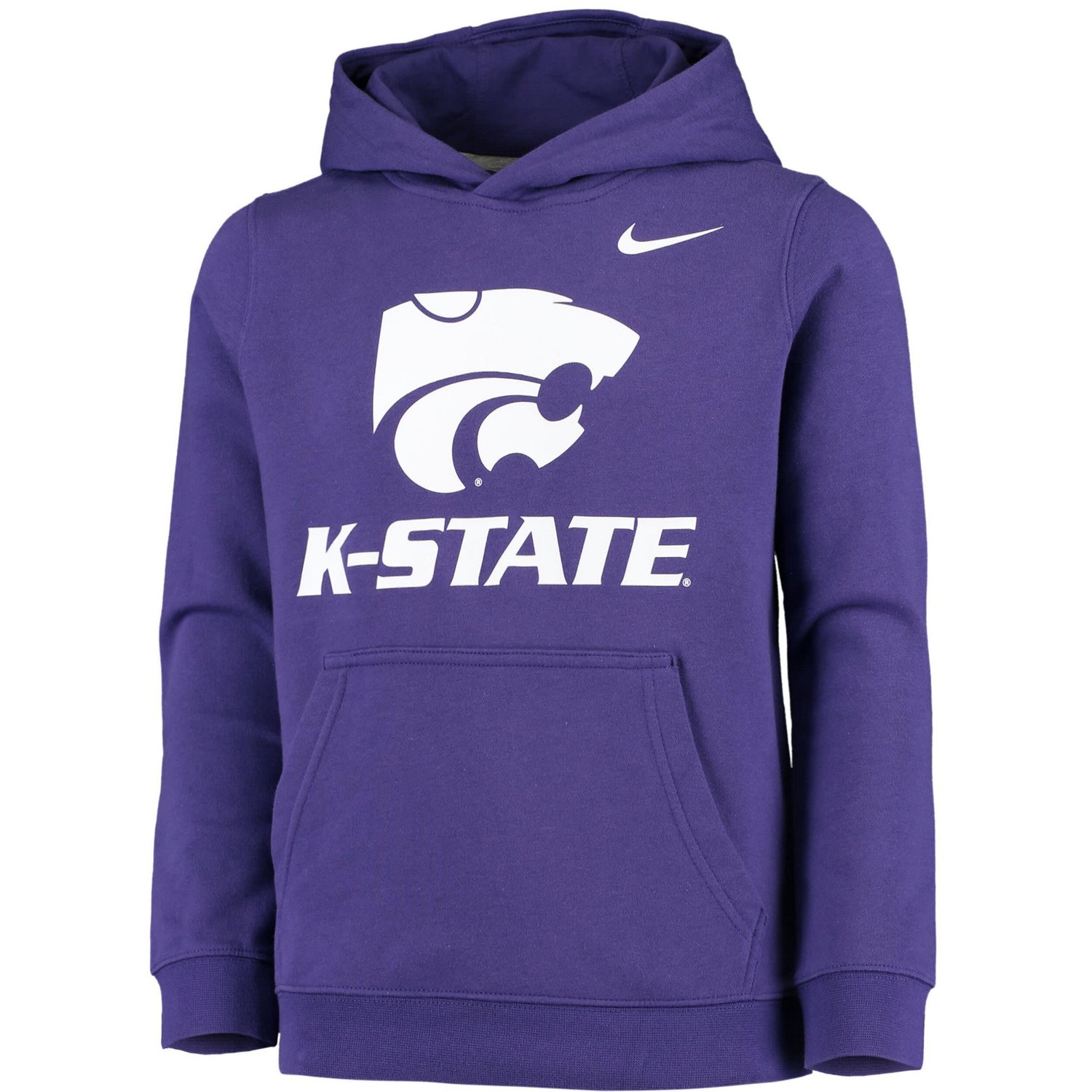 Youth Nike Kansas State Wildcats Stadium Club Fleece Pullover Hoodie - view number 2