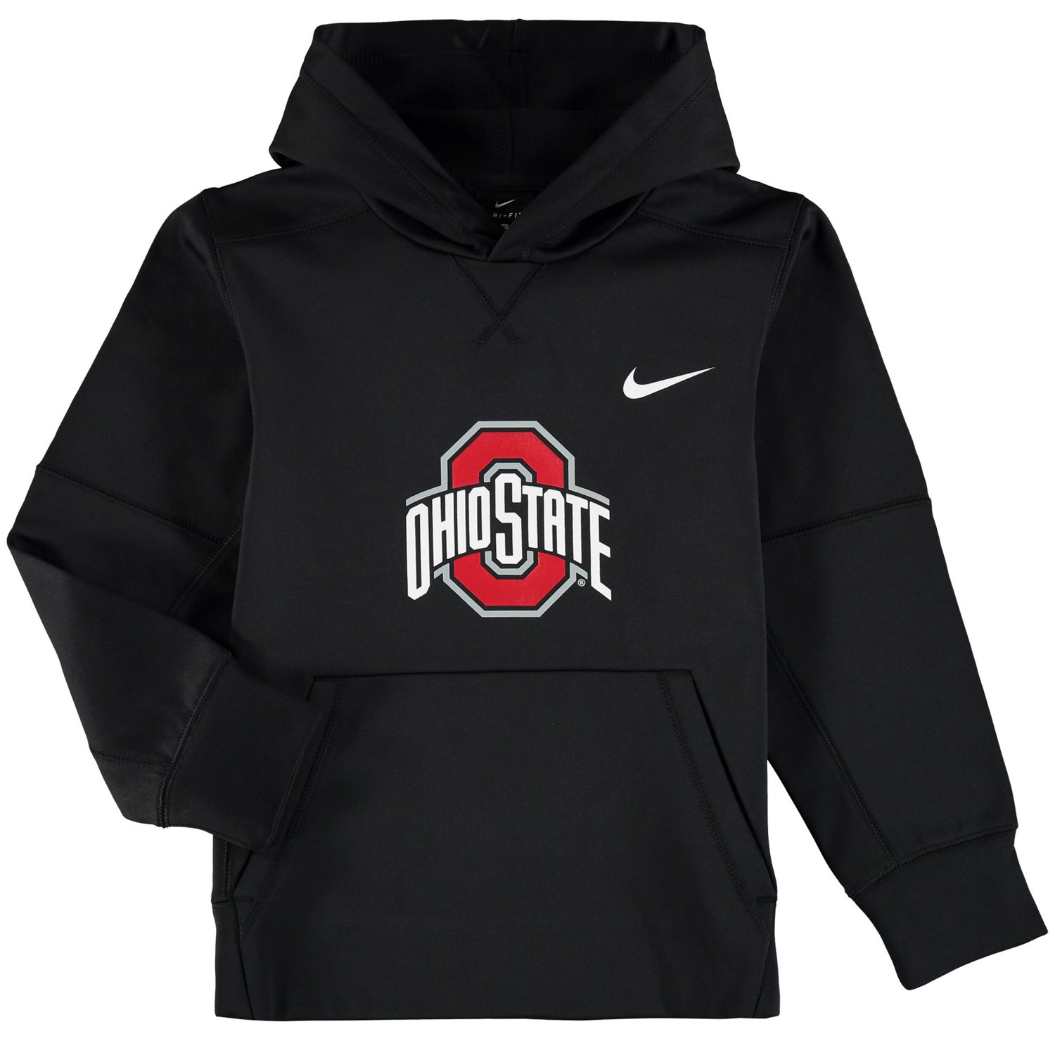 Youth Nike Ohio State Buckeyes Logo KO Pullover Performance Hoodie