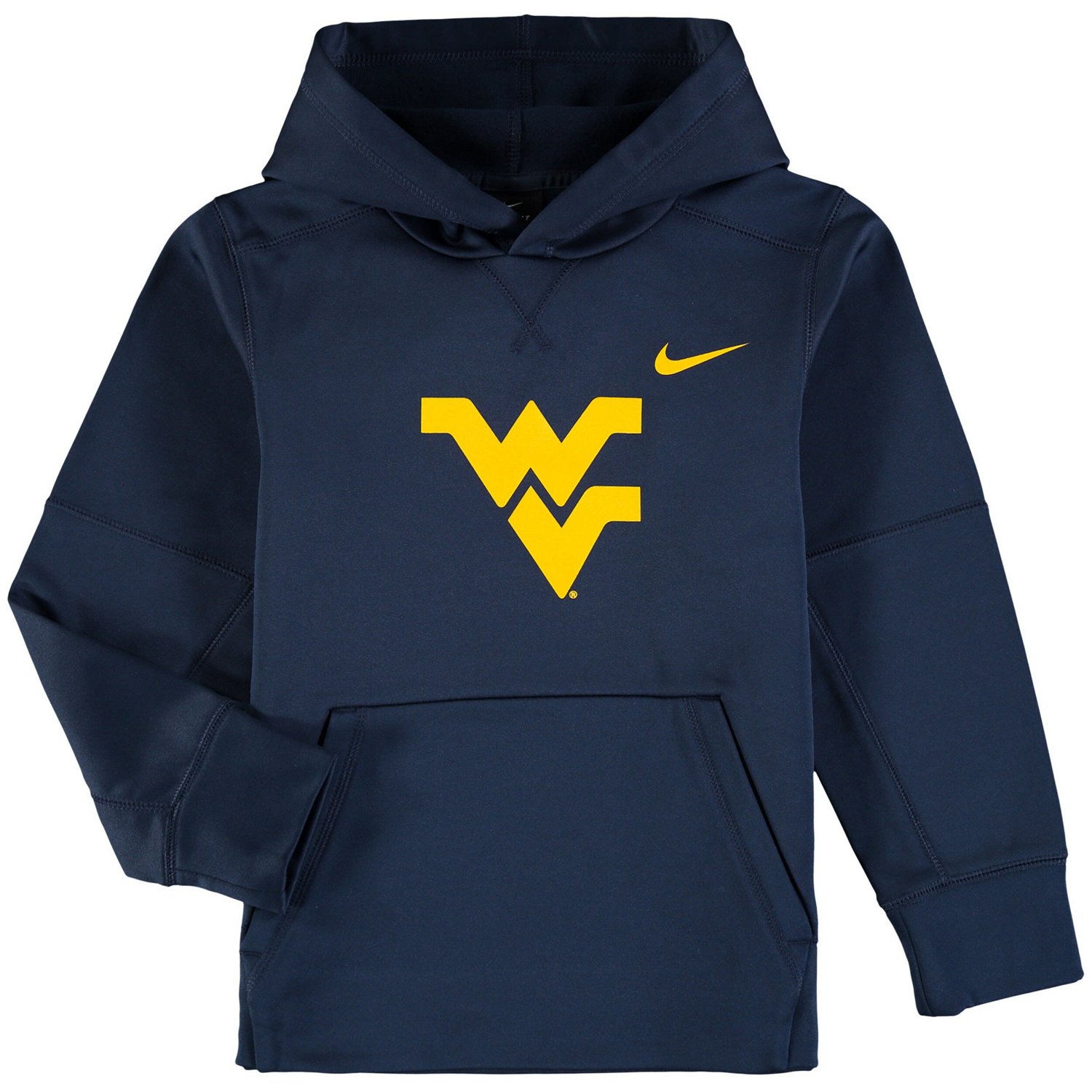 Youth Nike West Virginia Mountaineers Logo KO Pullover Performance Hoodie