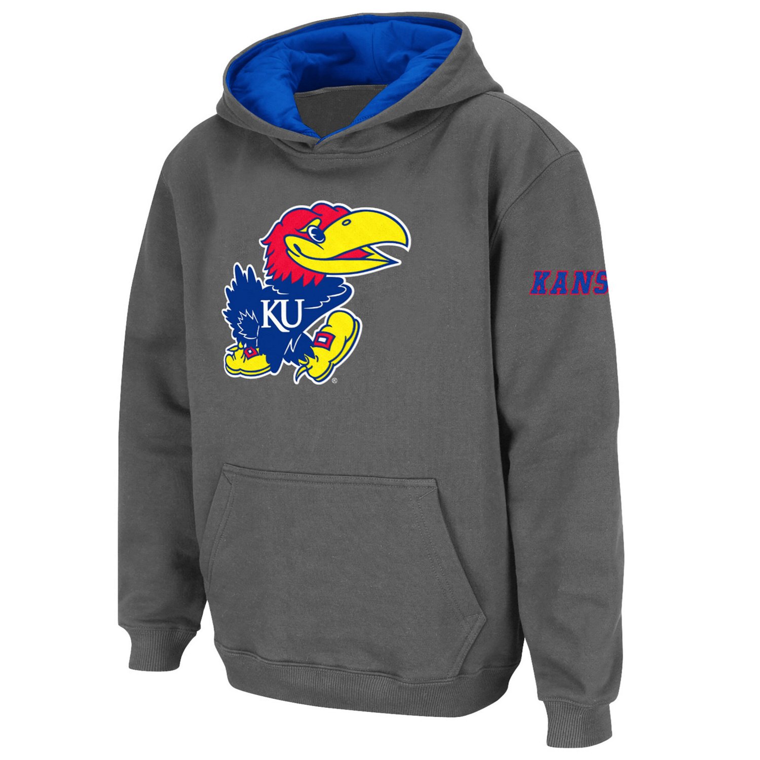 Youth Stadium Athletic Kansas Jayhawks Big Logo Pullover Hoodie - view number 1