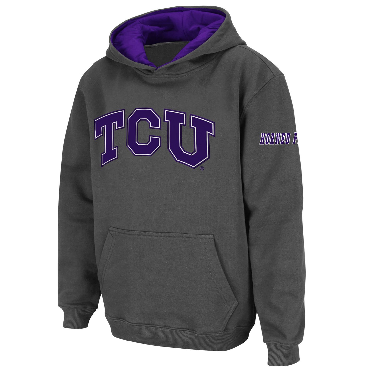 Youth Stadium Athletic TCU Horned Frogs Big Logo Pullover Hoodie
