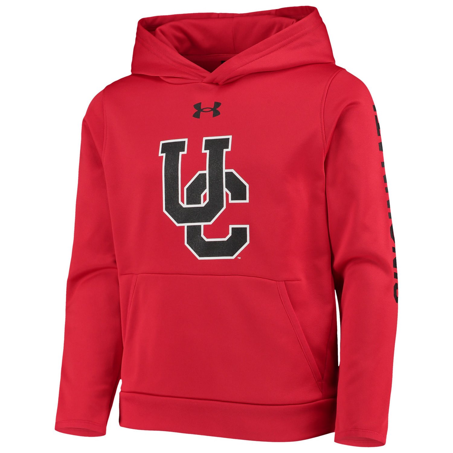 Youth Under Armour Cincinnati Bearcats Fleece 2-Hit Pullover Hoodie - view number 2