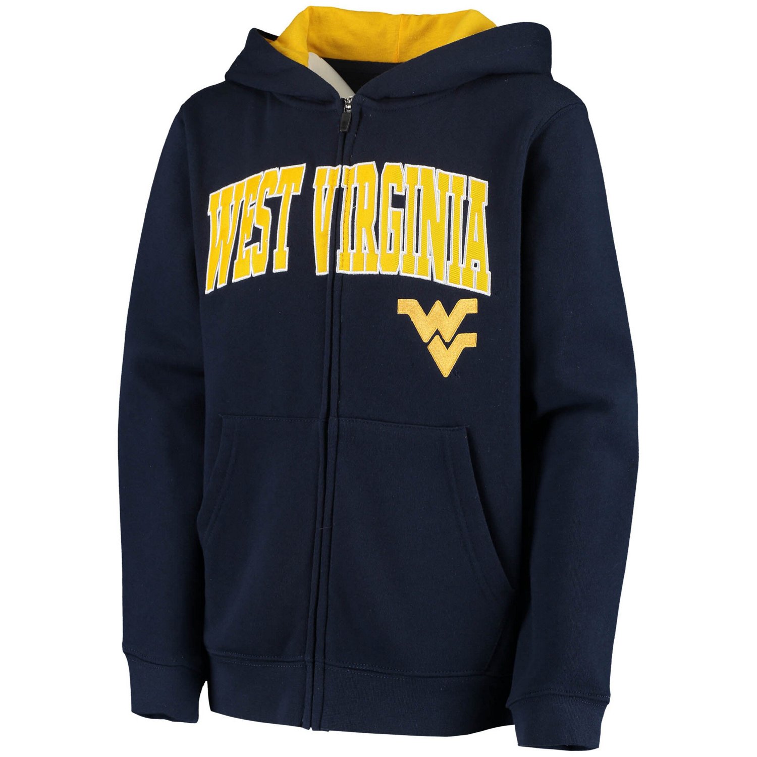 Youth West Virginia Mountaineers Applique Arch  Logo Full-Zip Hoodie                                                             - view number 2