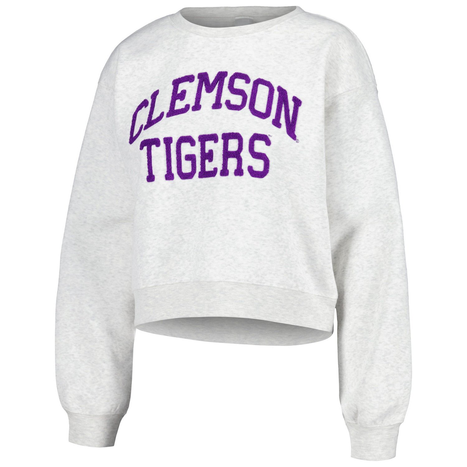 ZooZatz Clemson Tigers Core Chenille Cropped Pullover Sweatshirt - view number 2