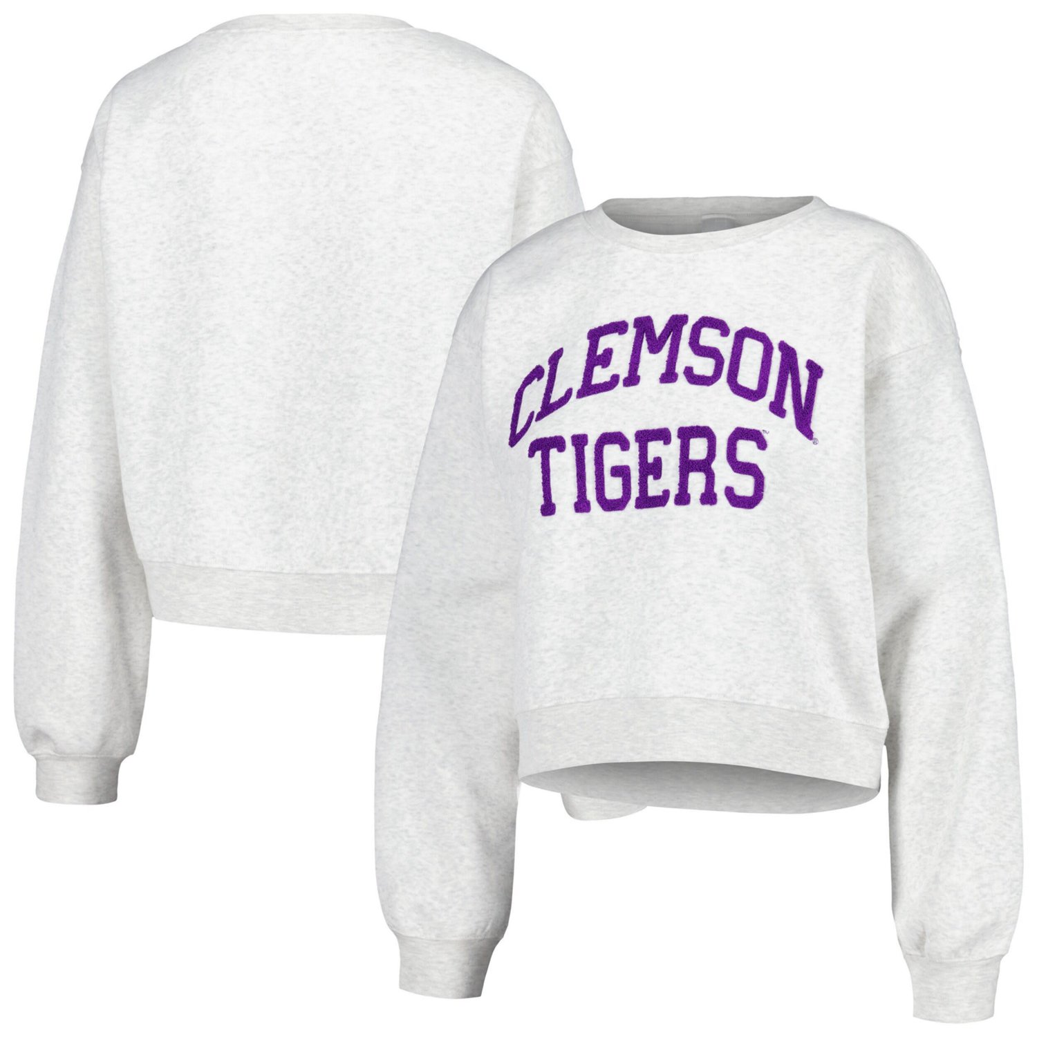 ZooZatz Clemson Tigers Core Chenille Cropped Pullover Sweatshirt - view number 1
