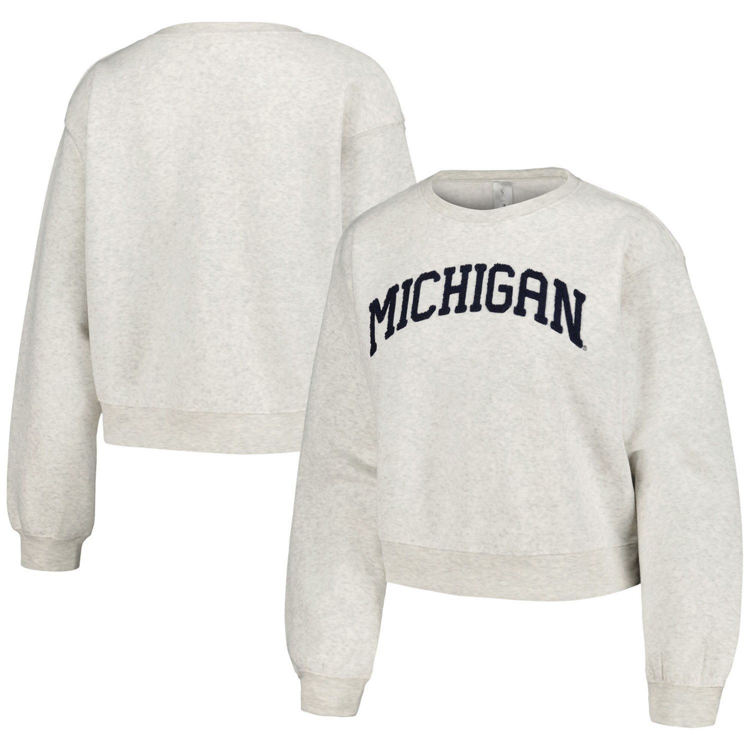 ZooZatz Michigan Wolverines Core Chenille Cropped Pullover Sweatshirt - view number 1