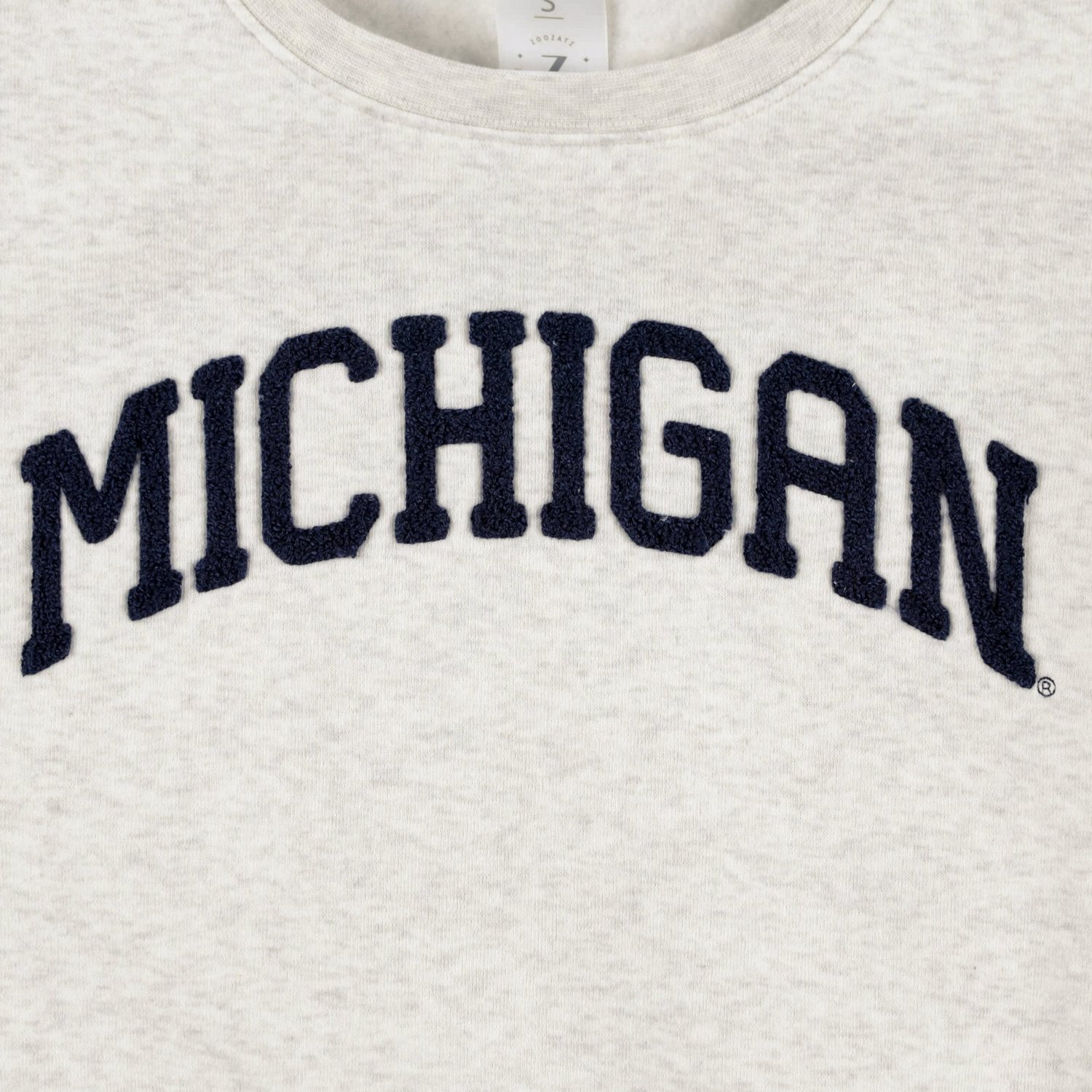 ZooZatz Michigan Wolverines Core Chenille Cropped Pullover Sweatshirt - view number 4