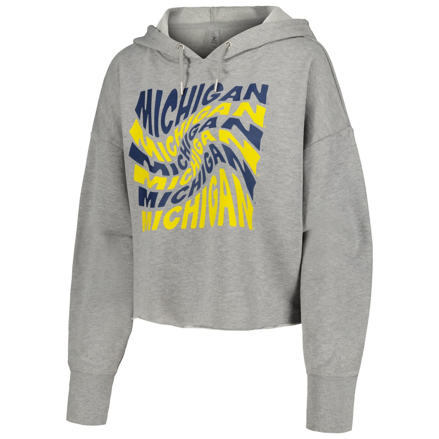 ZooZatz Michigan Wolverines Swirl Cropped Pullover Hoodie
