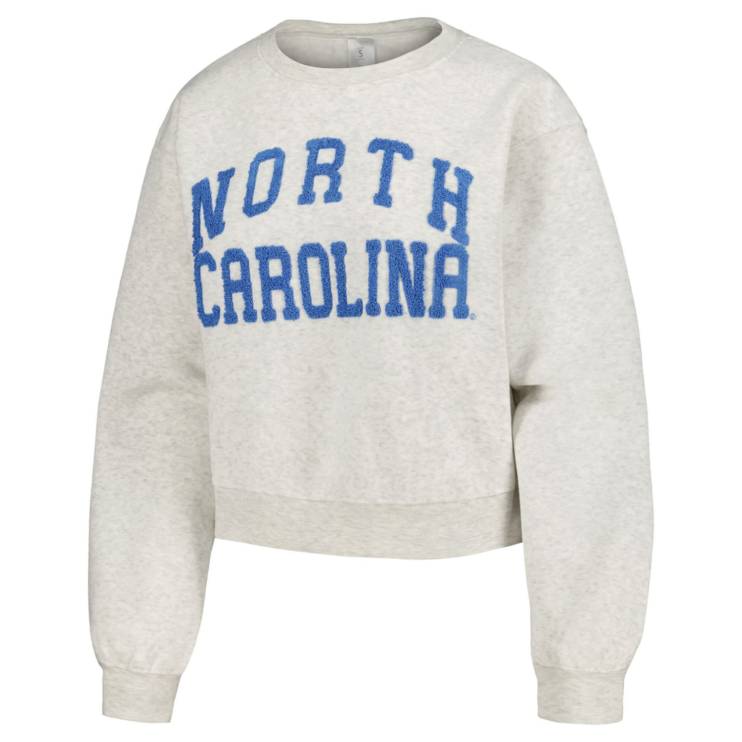 ZooZatz Oatmeal North Carolina Tar Heels Core Chenille Cropped Pullover Sweatshirt - view number 2