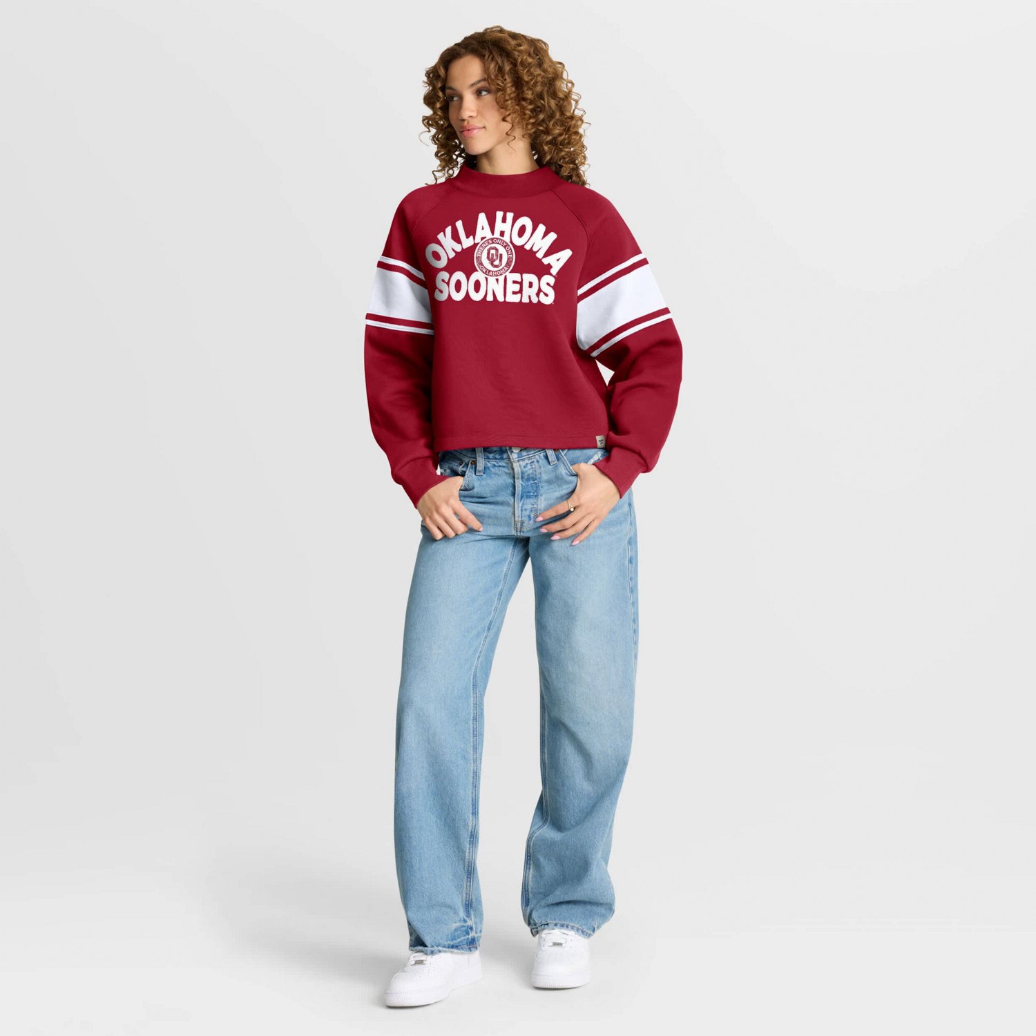 Fanatics Oklahoma Sooners Oversized Hometown Premium Punt Coverage Raglan Pullover Sweatshirt - view number 3