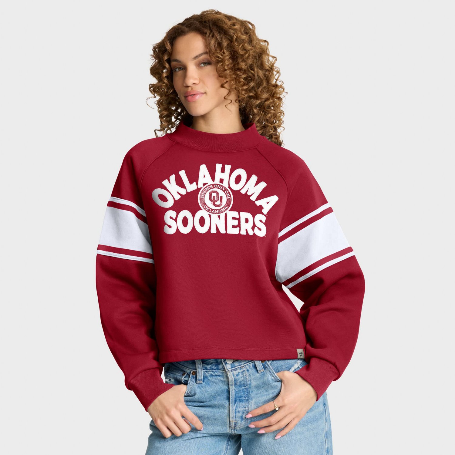 Fanatics Oklahoma Sooners Oversized Hometown Premium Punt Coverage Raglan Pullover Sweatshirt