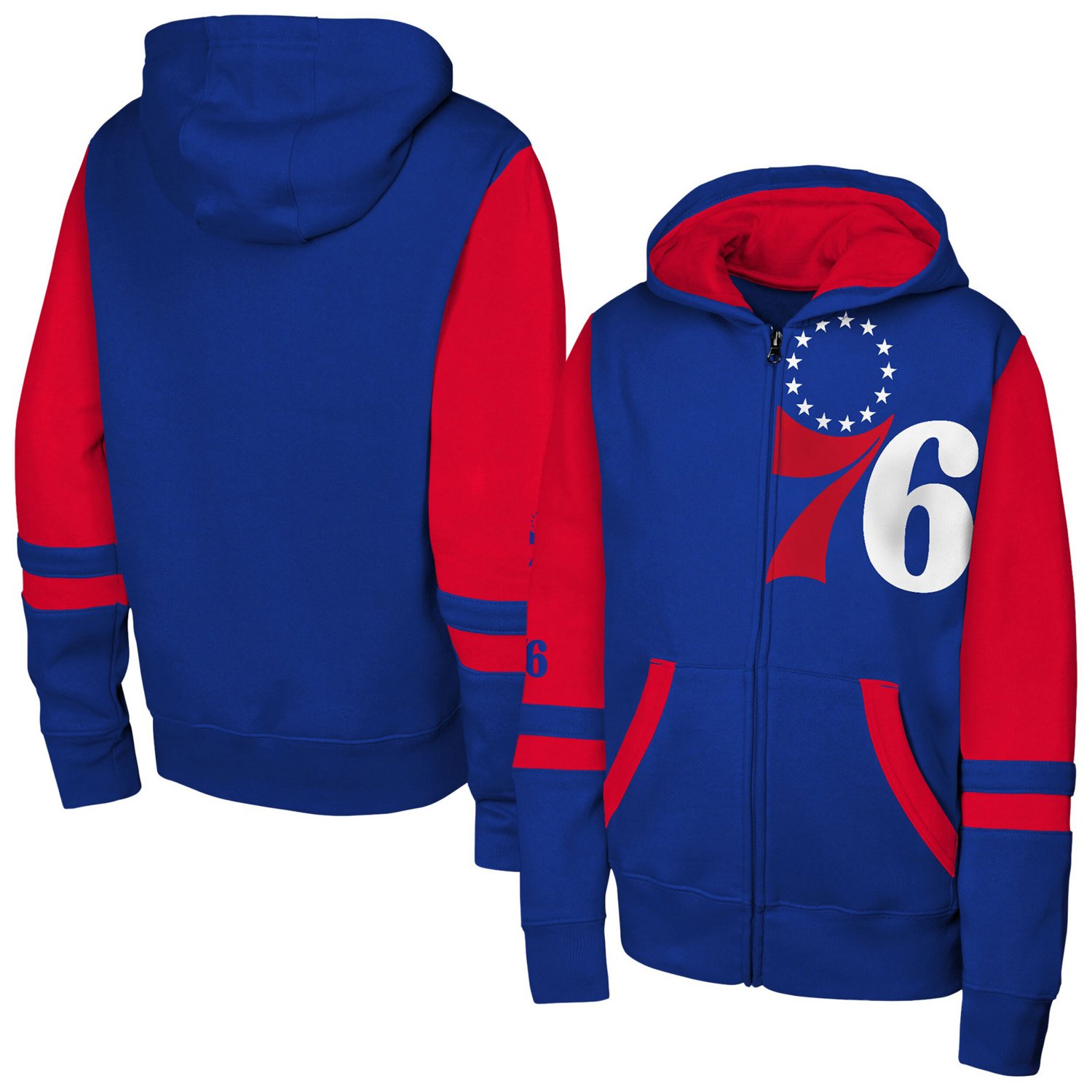 Youth Outerstuff Philadelphia 76ers Straight to the League Full-Zip Hoodie