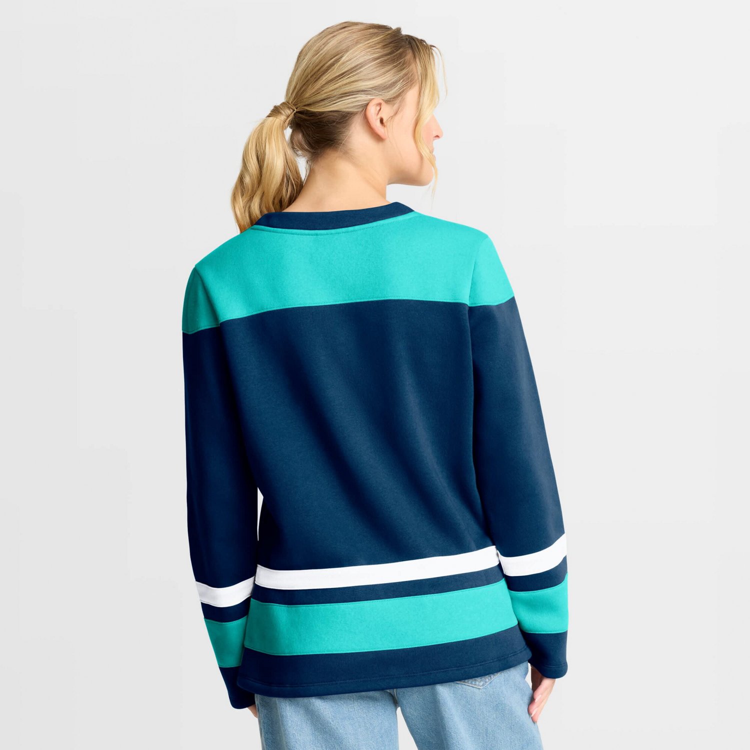 Fanatics Deep Sea Seattle Kraken Icing Long Sleeve Lace Up Sweatshirt - view number 2