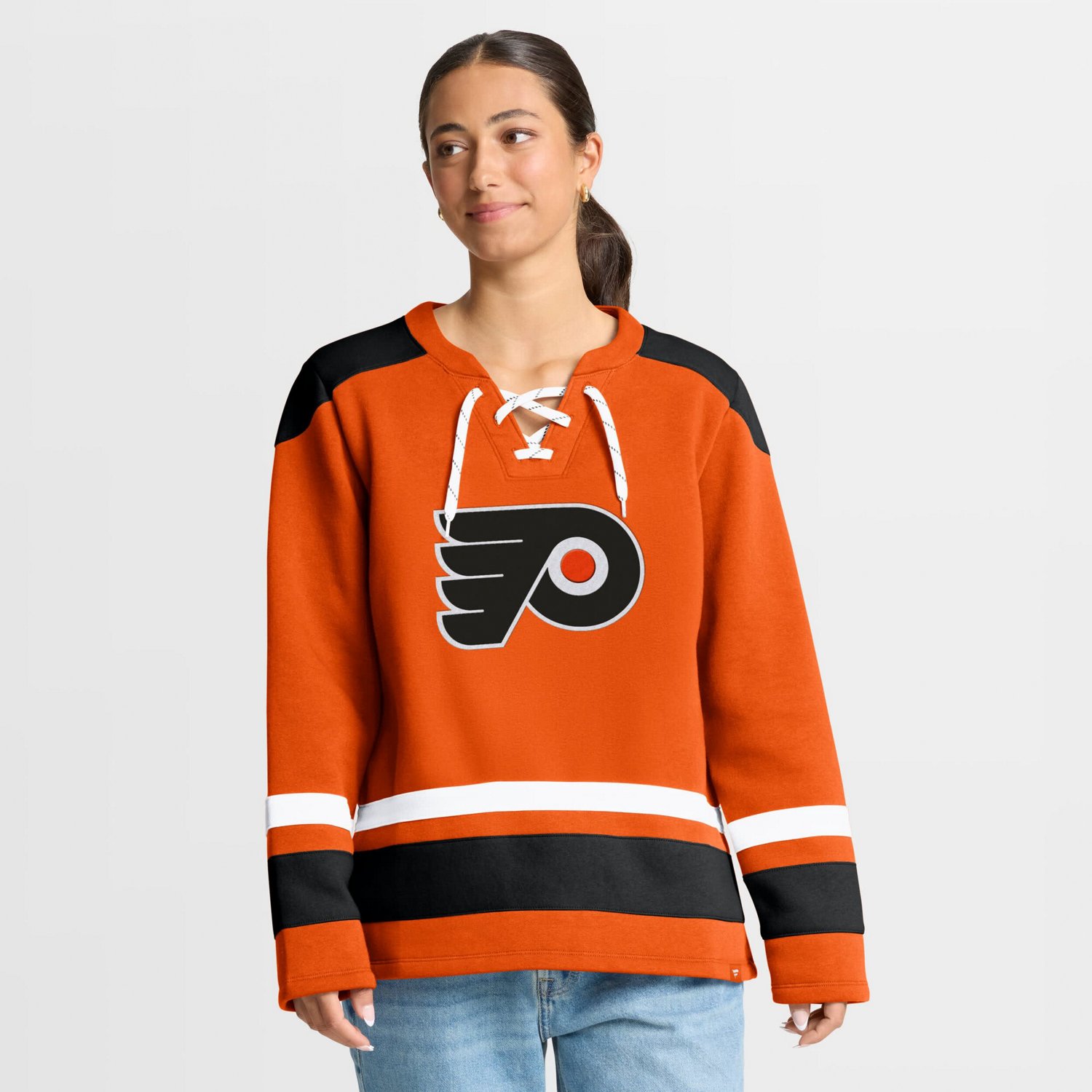 Fanatics Philadelphia Flyers Icing Long Sleeve Lace Up Sweatshirt