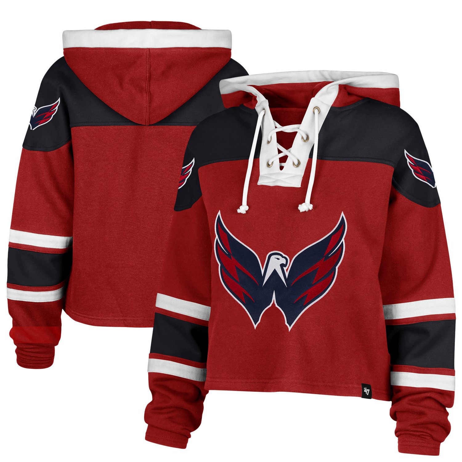 '47 Washington Capitals Cropped Lacer Hoodie