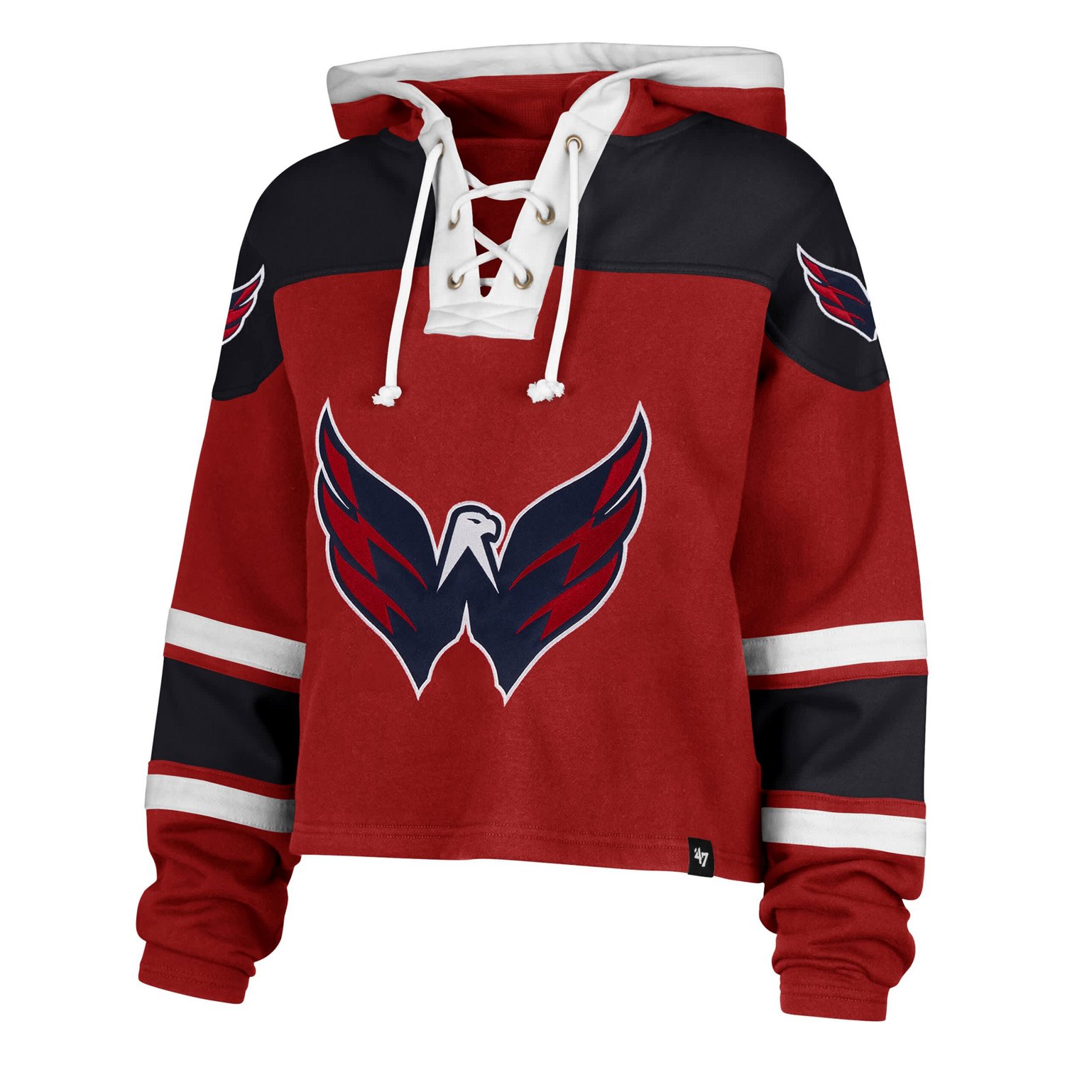'47 Washington Capitals Cropped Lacer Hoodie - view number 2