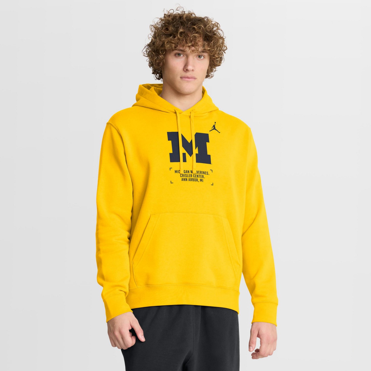 Jordan Brand Michigan Wolverines Basketball Two-Hit Club Fleece Pullover Hoodie
