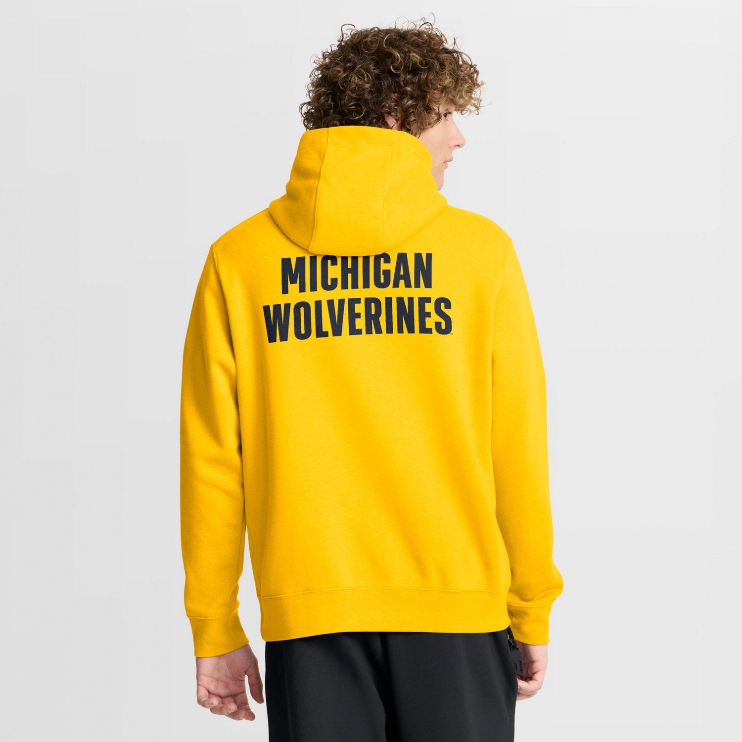 Jordan Brand Michigan Wolverines Basketball Two-Hit Club Fleece Pullover Hoodie - view number 2