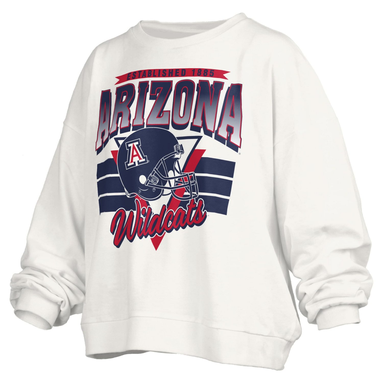Pressbox Arizona Wildcats Oversized Janice Retro Waist-Length Pullover Sweatshirt - view number 2