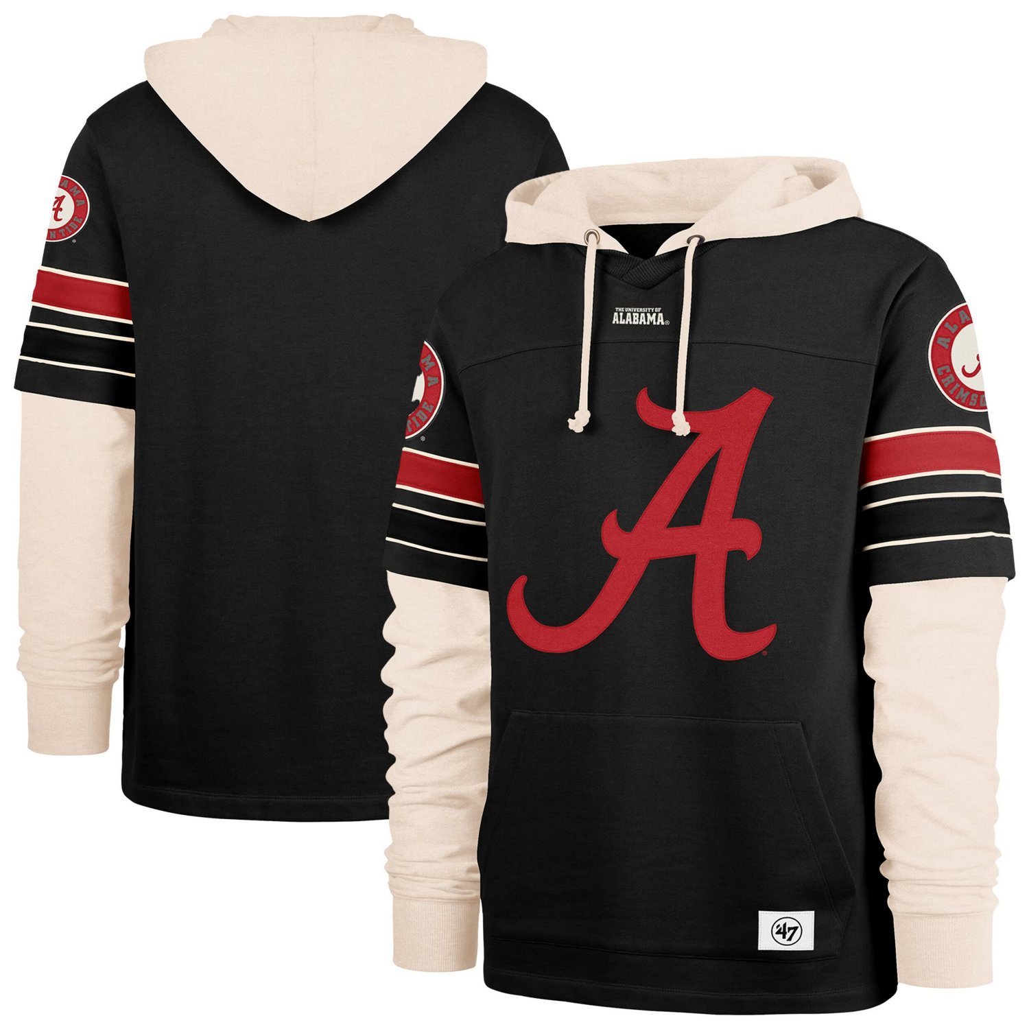 '47 Alabama Crimson Tide Split Zone Cornerback Lacer Pullover Hoodie