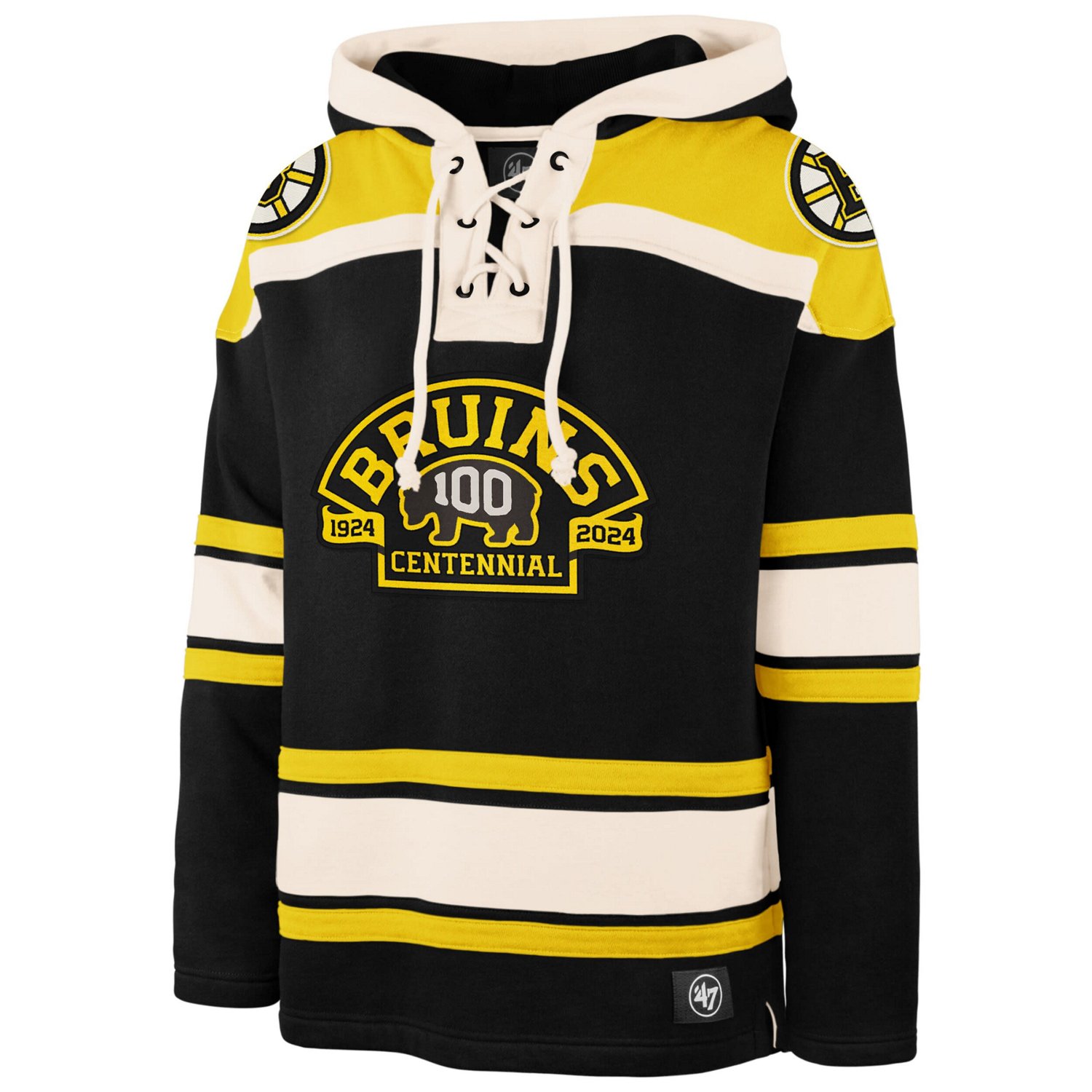'47 Boston Bruins 100th Anniversary Superior Lacer Pullover Hoodie - view number 2