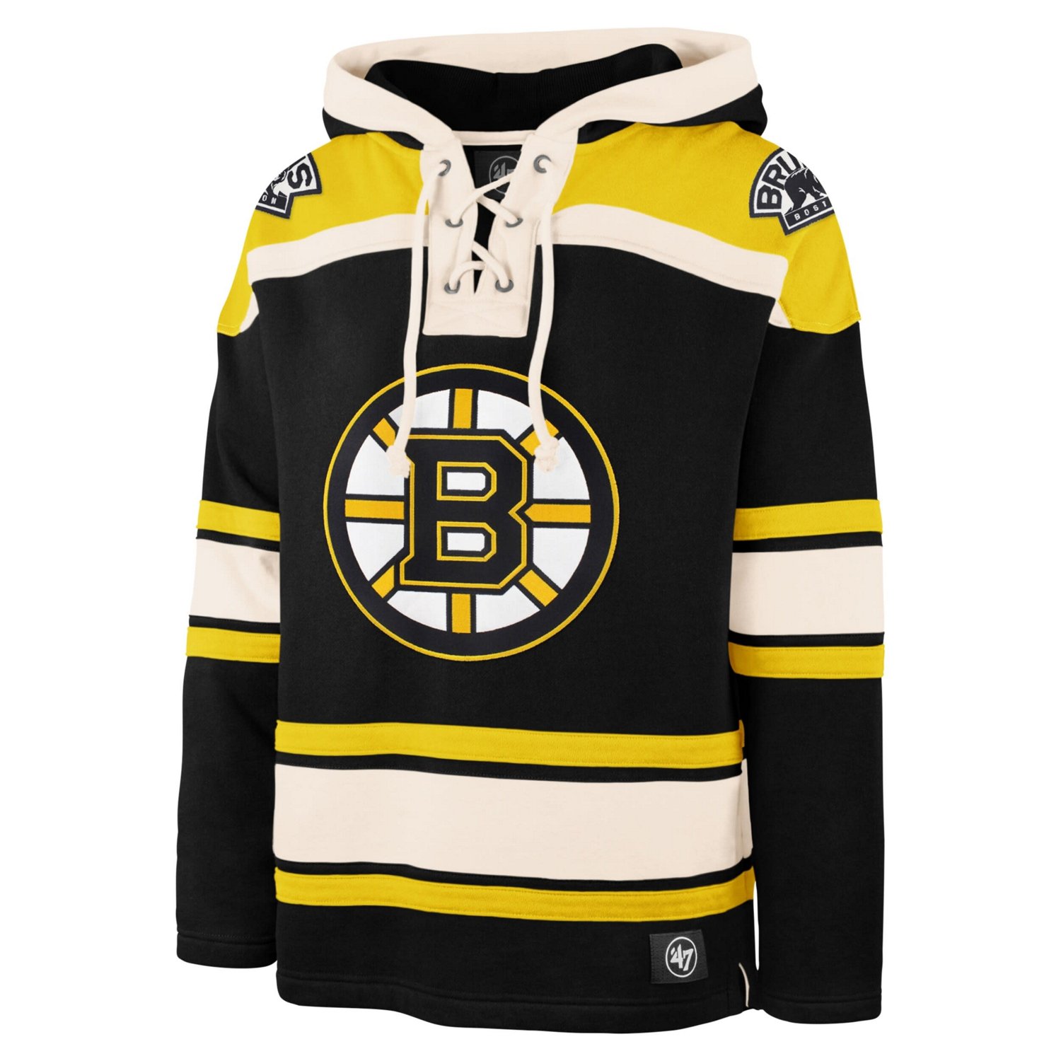 '47 Boston Bruins Big  Tall Superior Lacer Pullover Hoodie - view number 2
